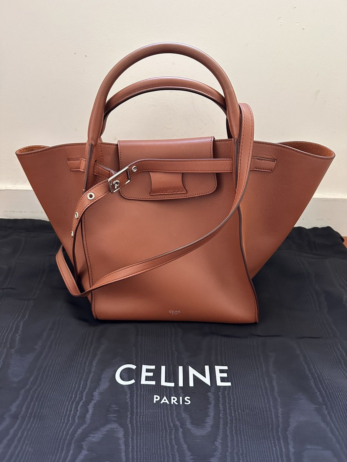 image of Celine Big Bag — Brown Calfskin Tote, Women's
