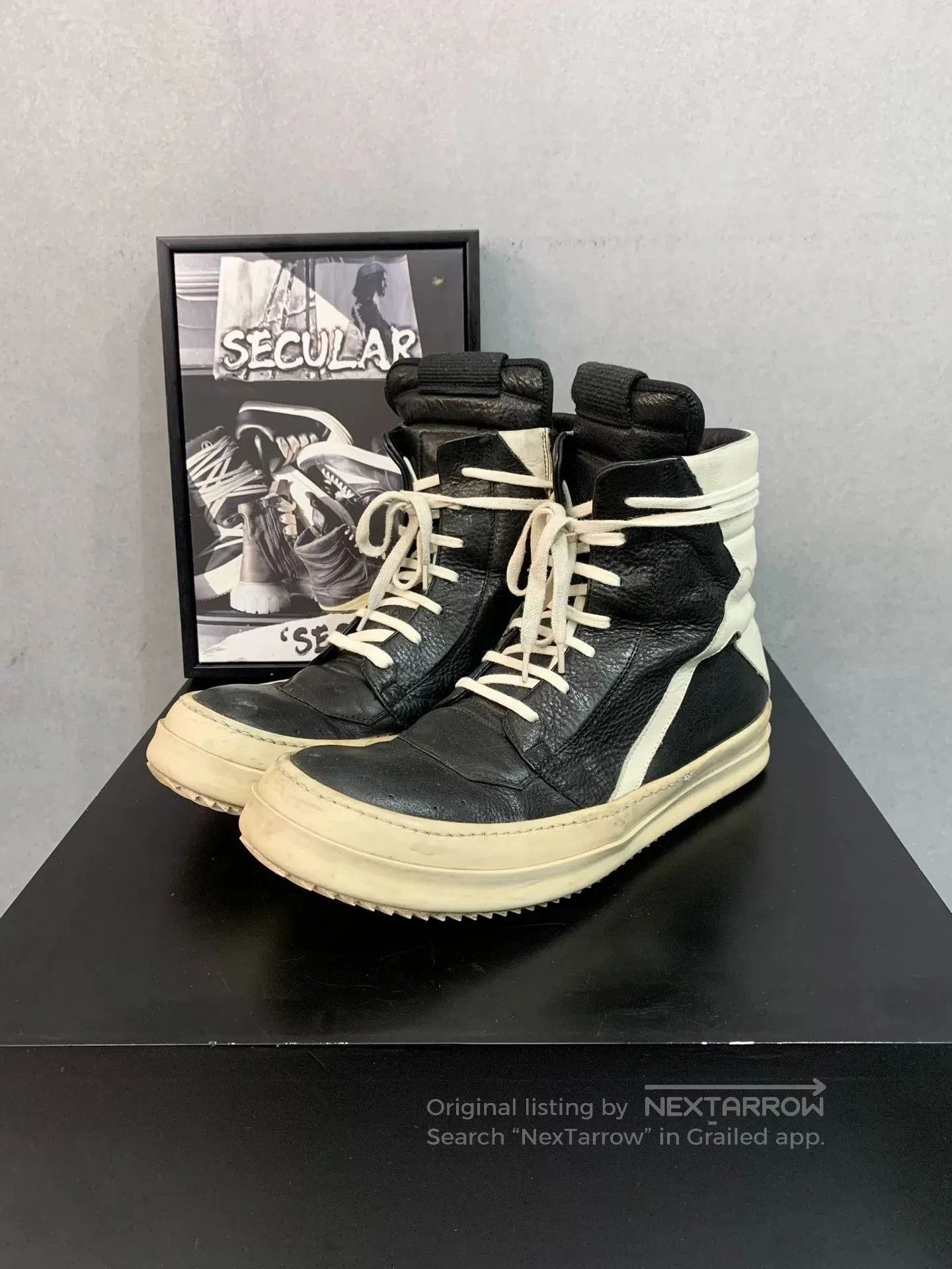 Rick Owens Rick Owens Geobasket High Top Sneakers. Size US 10 / EU 43 - 2 Thumbnail