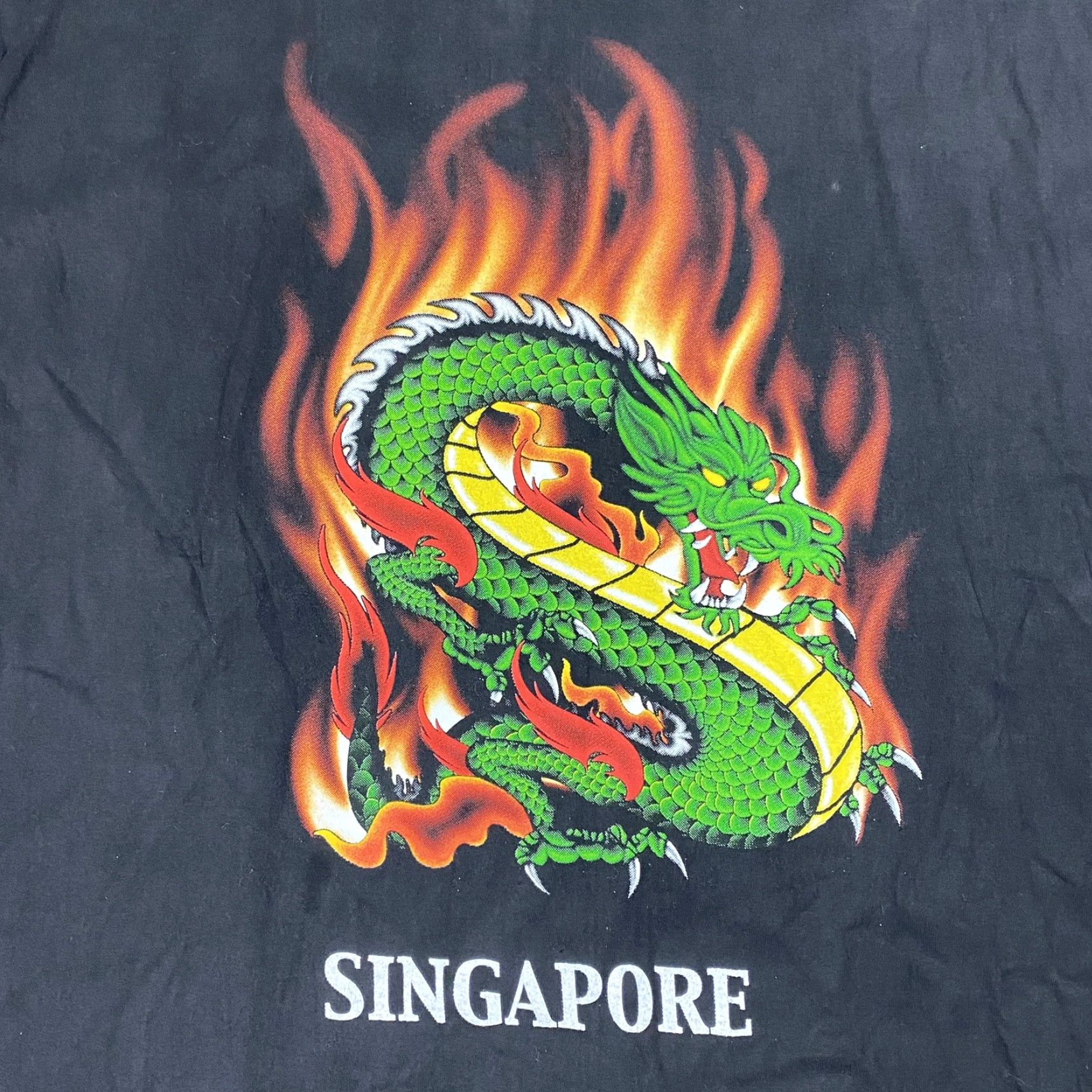 X-LARGE VINTAGE X-LARGE DRAGON T-SHIRT MEN'S XL DOUBLE-SIDED BLACK SINGAPORE Size US XL / EU 56 / 4 - 2 Thumbnail