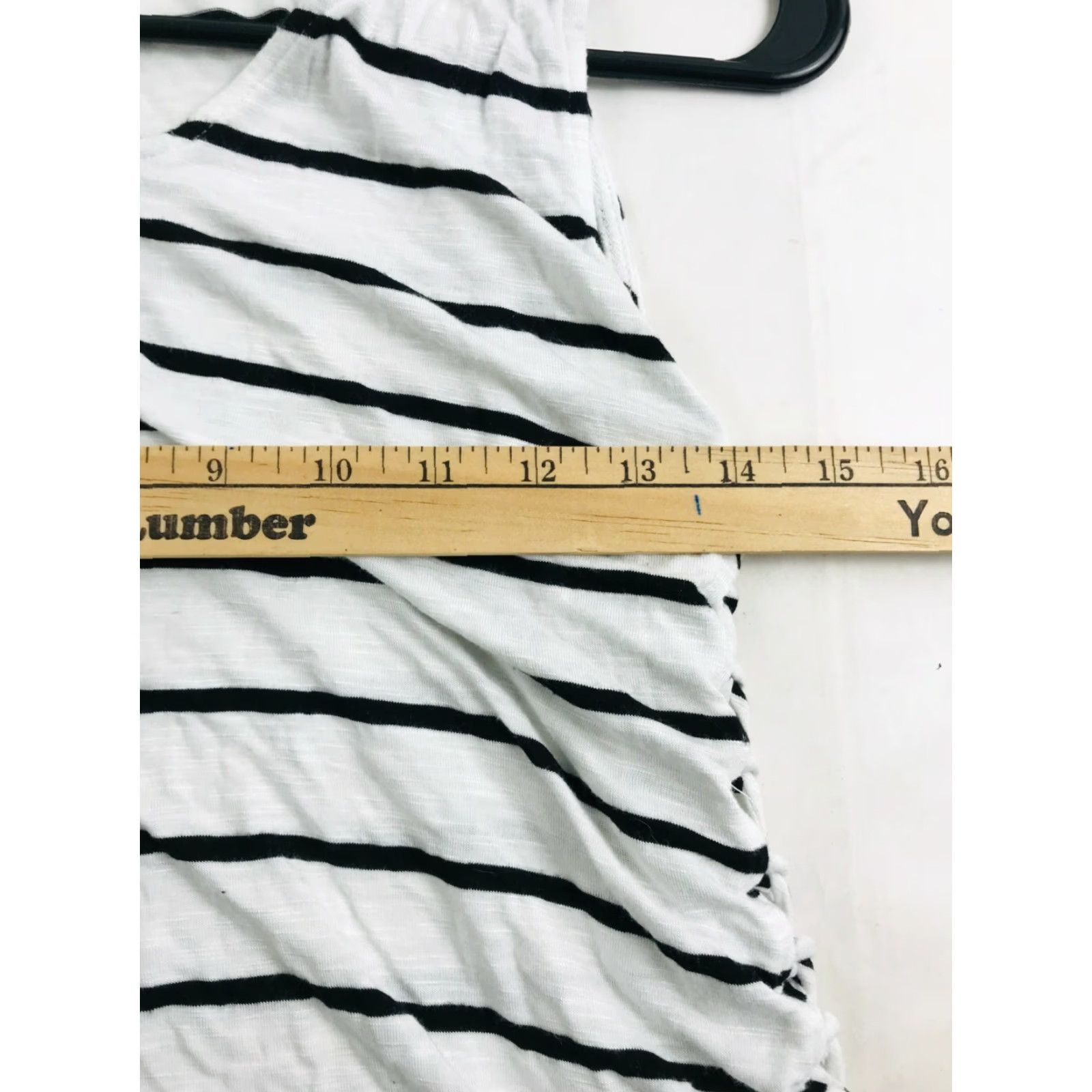 Vintage Love Fire Top Women’s Striped Sleeveless V-Neck Lace Up Sides Black White M Size M / US 6-8 / IT 42-44 - 3 Thumbnail