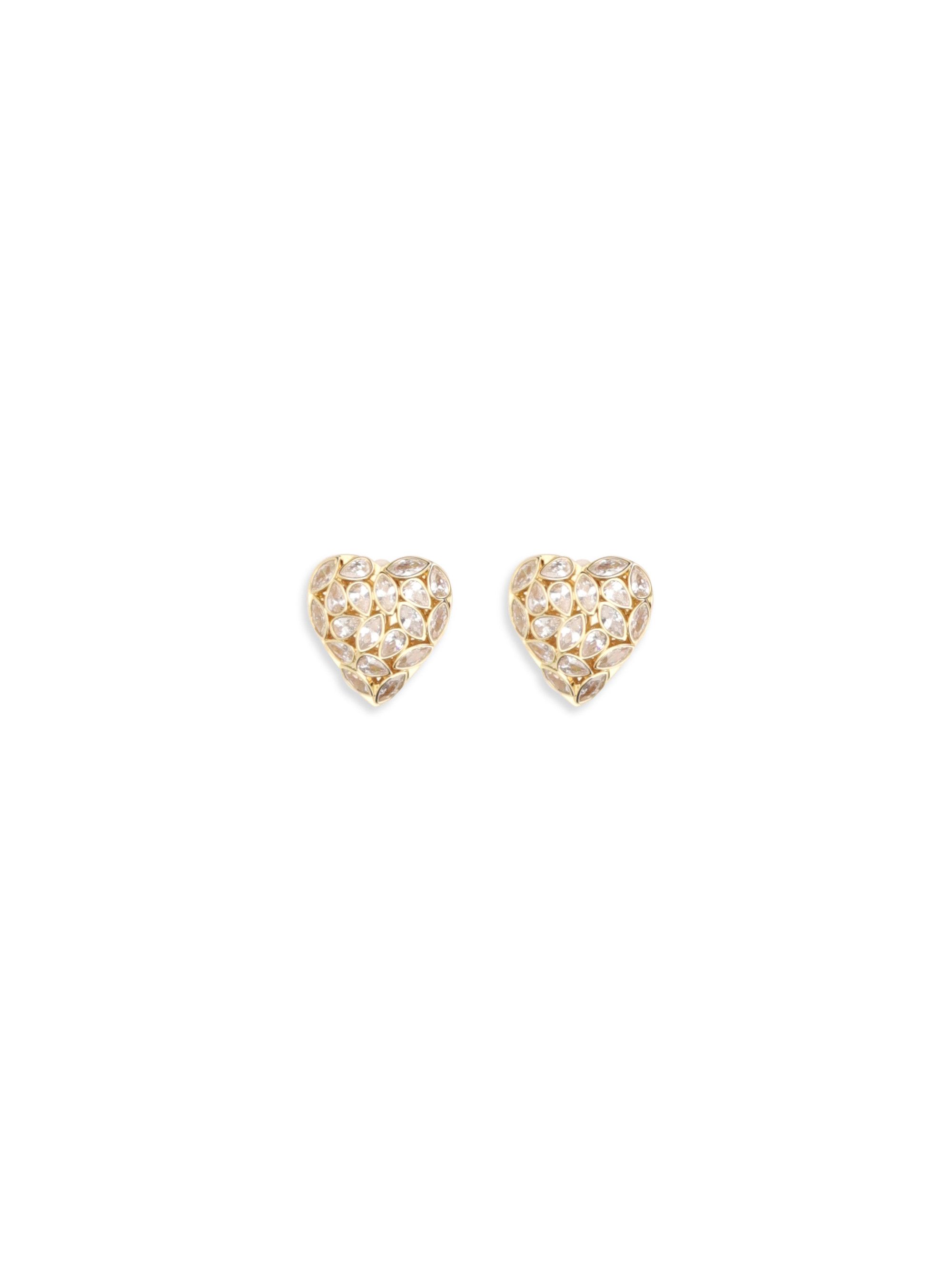 Self-Portrait Embellished heart Earrings Size ONE SIZE - 1 Thumbnail