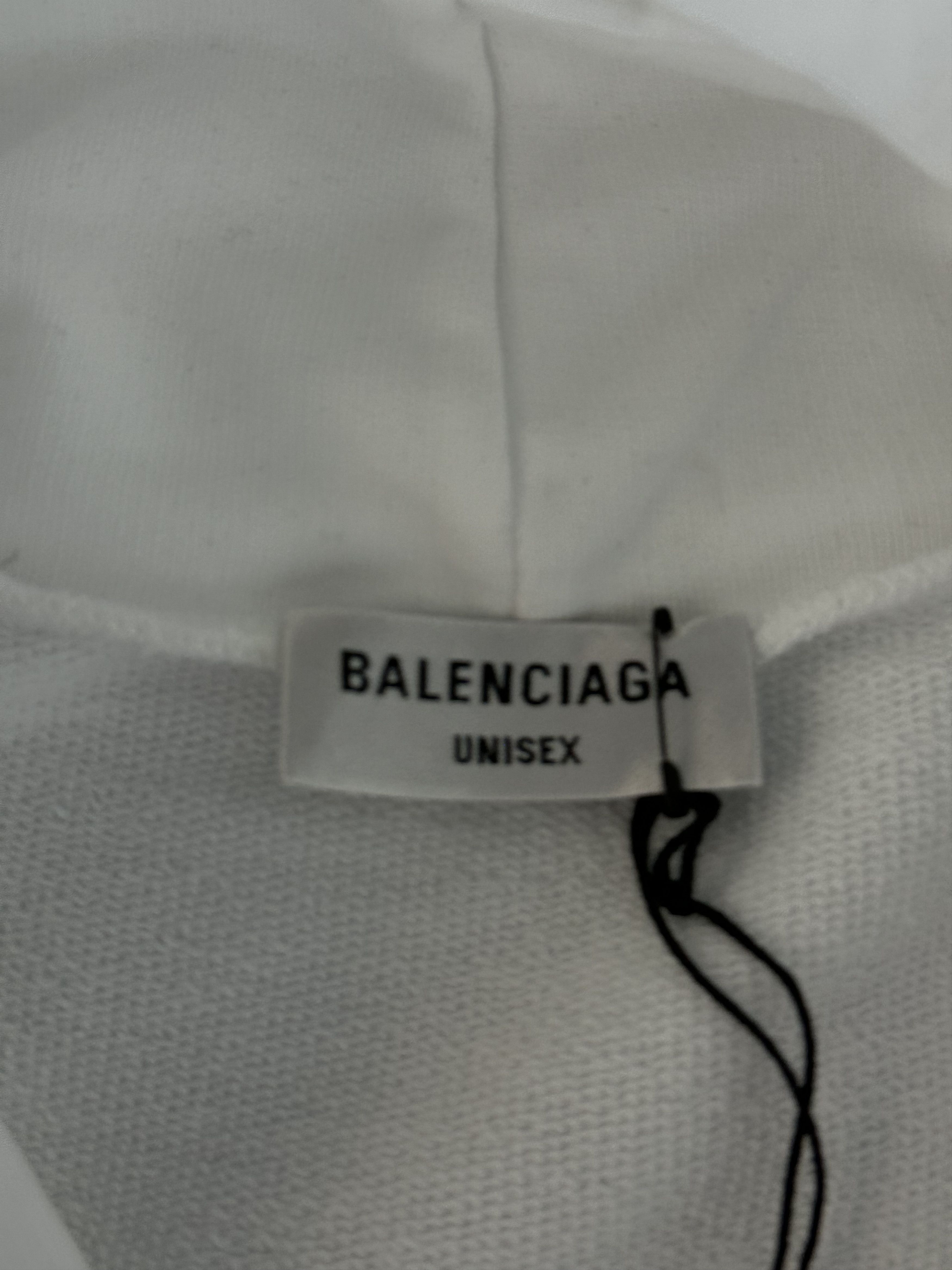 Balenciaga Balenciaga White & Black Fashion Institute Logo Hoodie Size US L / EU 52-54 / 3 - 3 Thumbnail