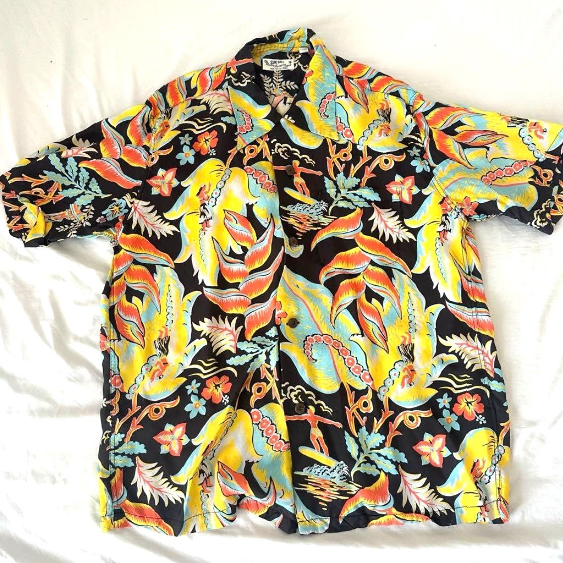 Sun Surf Sun Surf Hawaiian Print Rayon Short Sleeve Shirt Size M Size US M / EU 48-50 / 2 - 2 Thumbnail