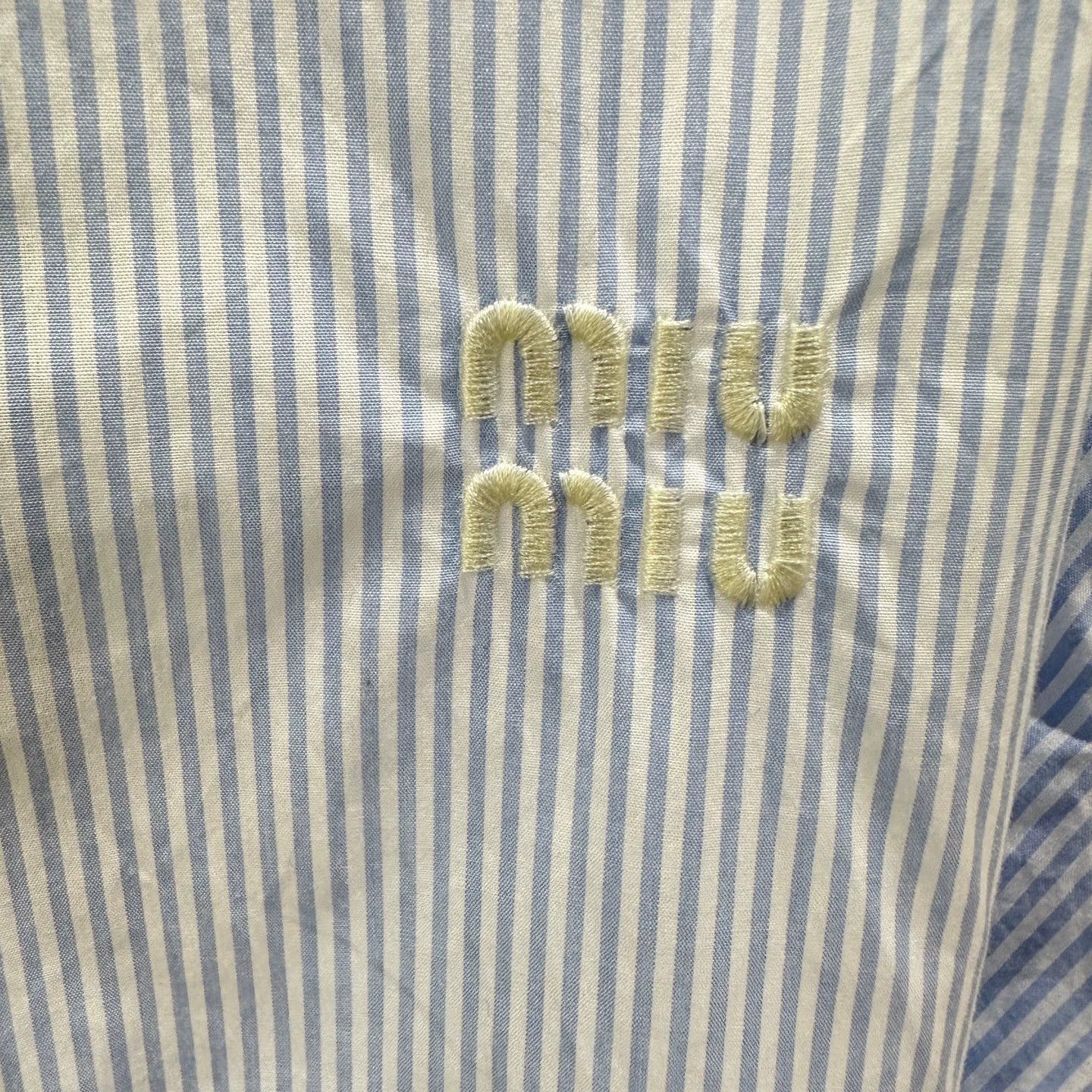 Miu Miu MIU MIU may727 lace panel vertical stripe shirt 38 Size XS / US 0-2 / IT 36-38 - 4 Thumbnail
