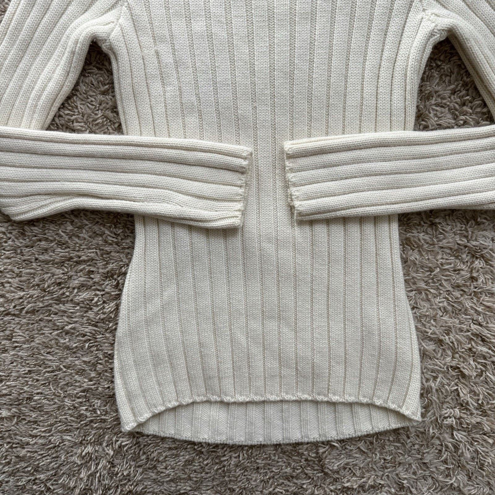 MM6 × Maison Margiela MM6 Maison Margiela Ribbed Off White Roll Neck Sweater Size M / US 6-8 / IT 42-44 - 12 Thumbnail