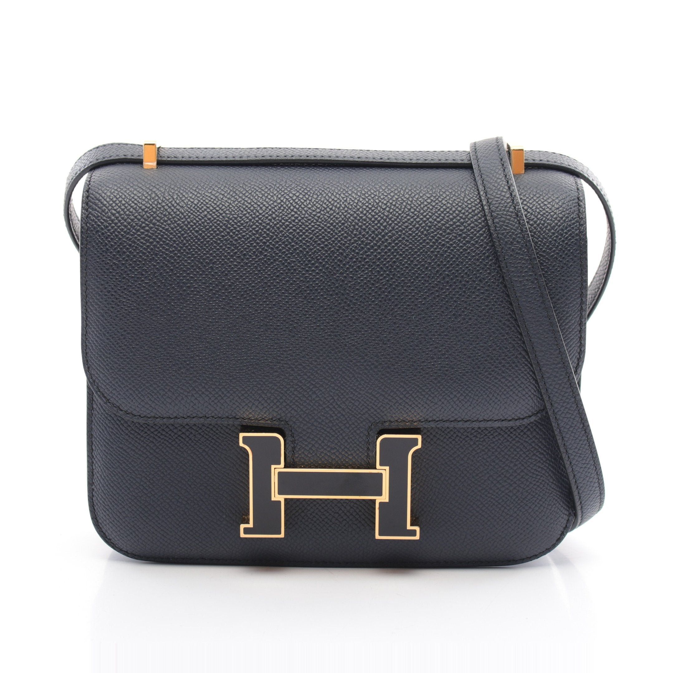 Hermes Hermes Constance 3 Mini Miroir Blue Indigo Shoulder Bag Veau Epsom Dark Navy Combination Metal Fittings B Stamp Size ONE SIZE - 1 Thumbnail