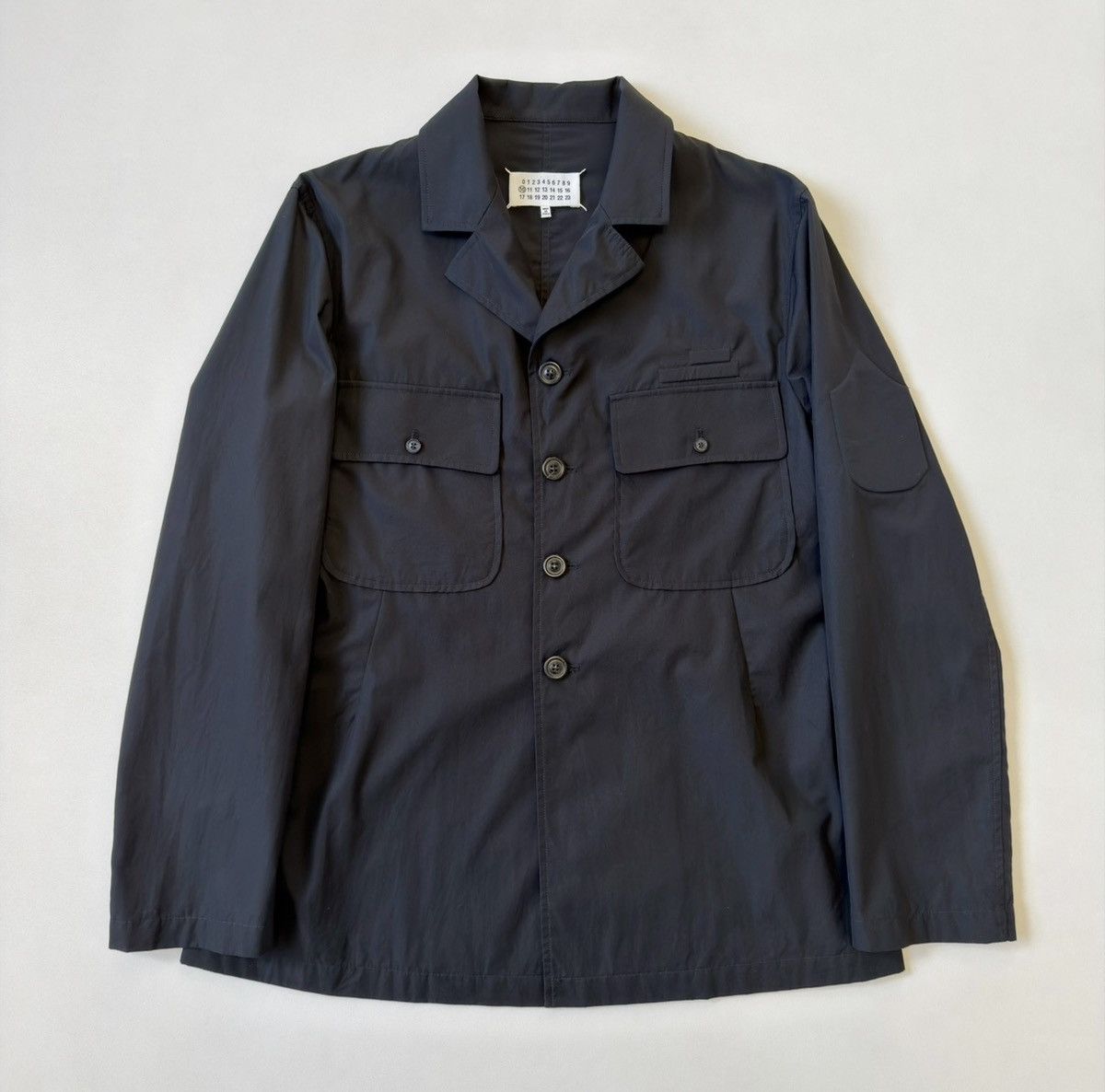 Maison Margiela S/S 19 Black Cotton Military Patch Over Shirt Size US M / EU 48-50 / 2 - 1 Thumbnail
