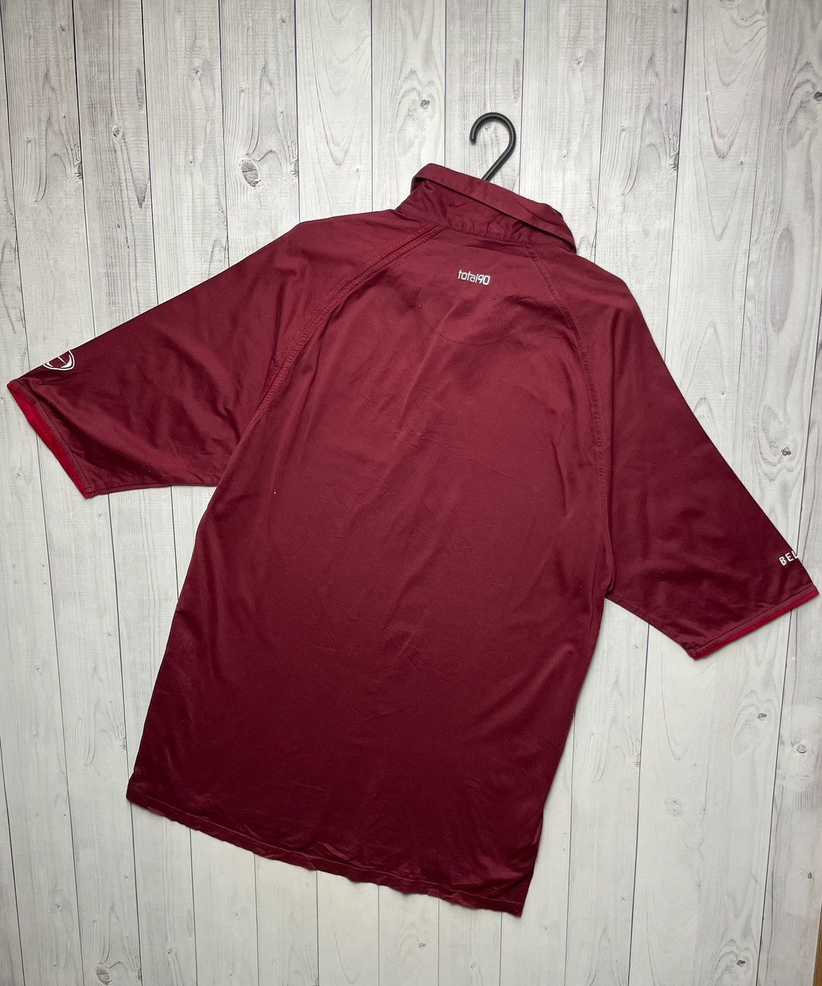 Nike × Vintage Vintage Nike Belgium polo soccer logo total 90 size XXL red Size US XXL / EU 58 / 5 - 5 Thumbnail