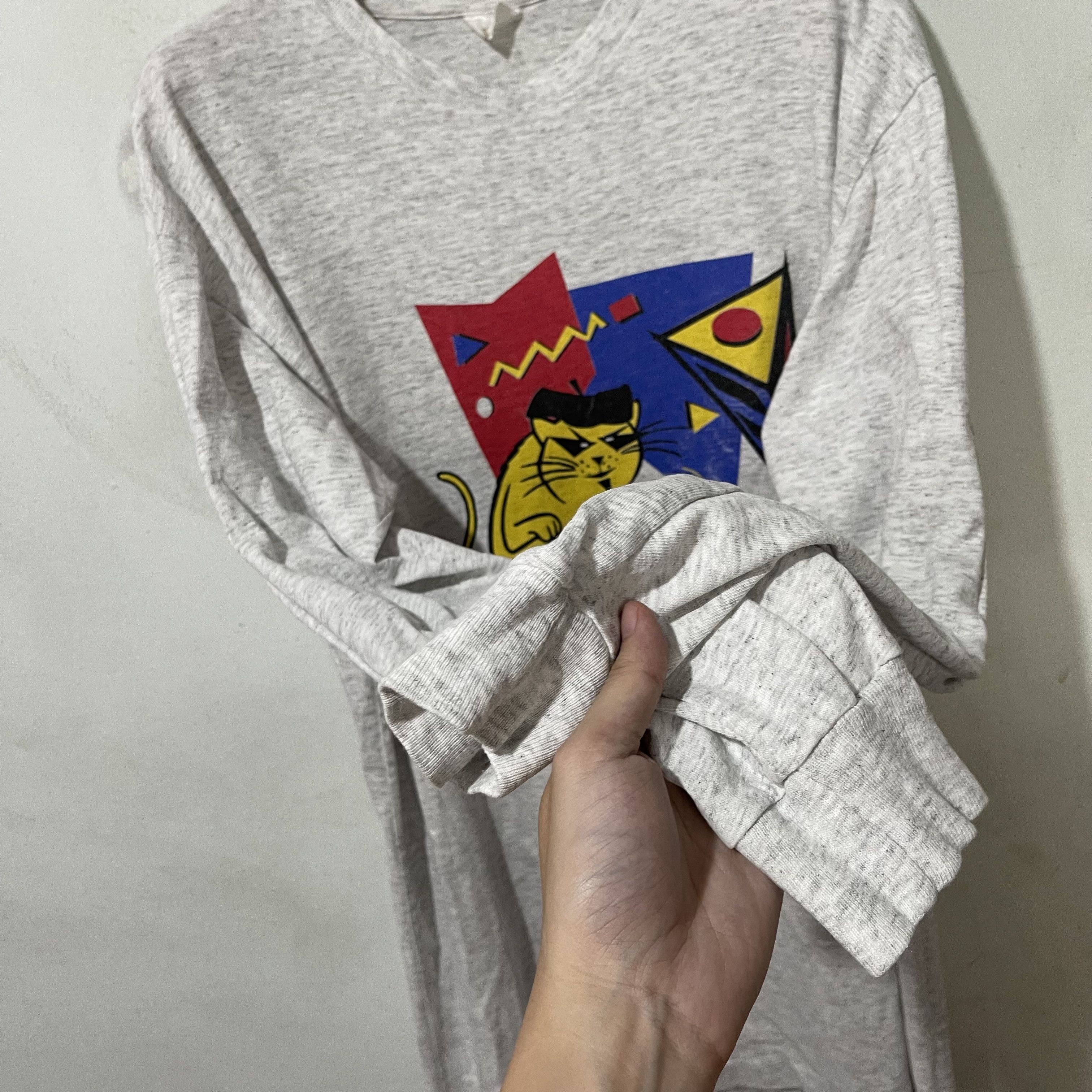 Vintage Vintage 90s Cool Cat Long Sleeve T-Shirt Size US L / EU 52-54 / 3 - 7 Thumbnail