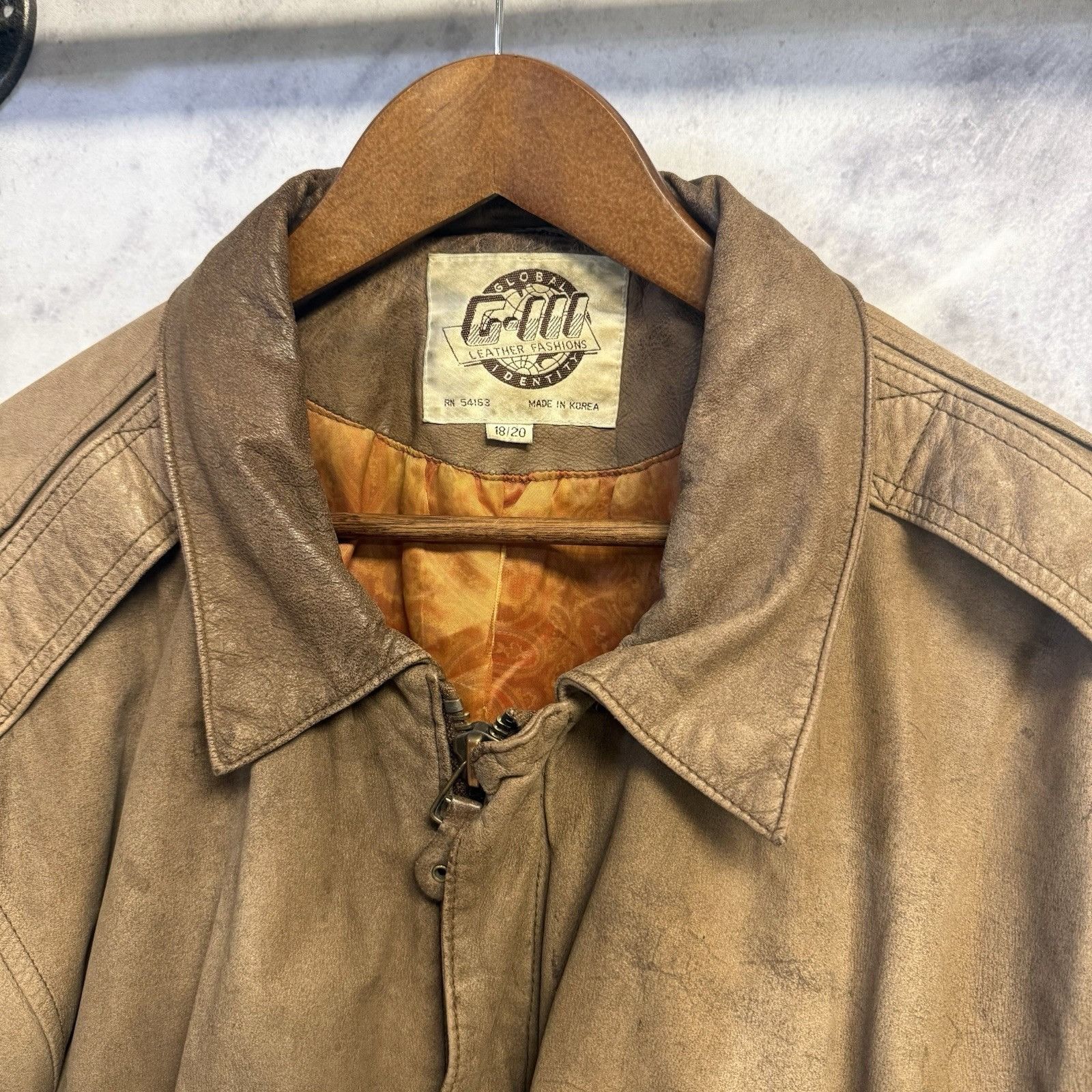 Vintage G-III Global Identity Leather Bomber Jacket Brown Korea Size Size US L / EU 52-54 / 3 - 2 Thumbnail