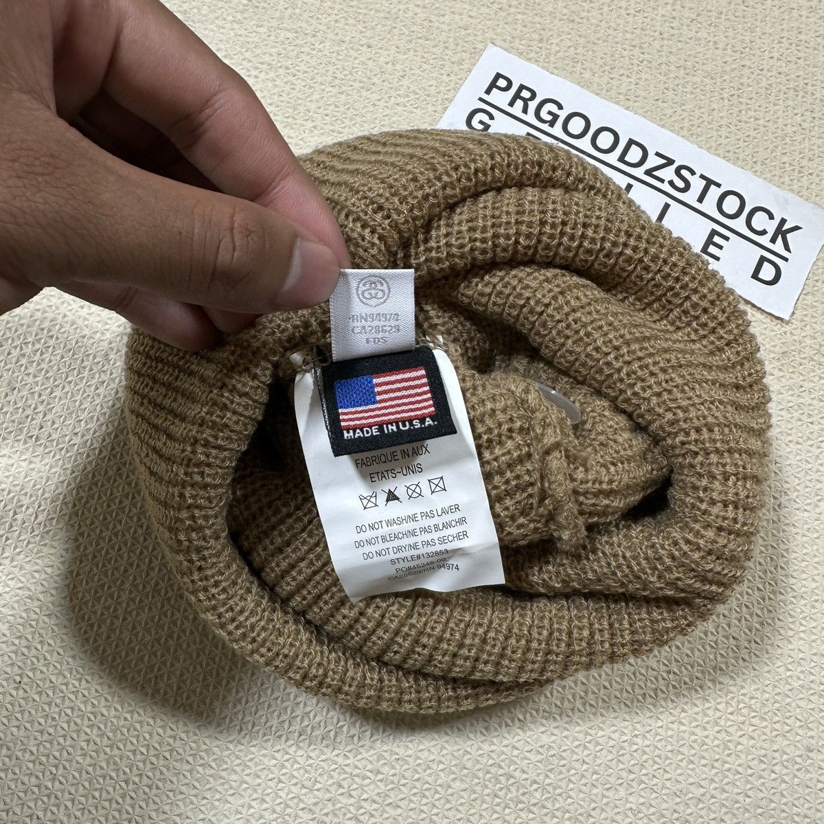 Other Stussy Beanie Hat Tan Size ONE SIZE - 4 Thumbnail