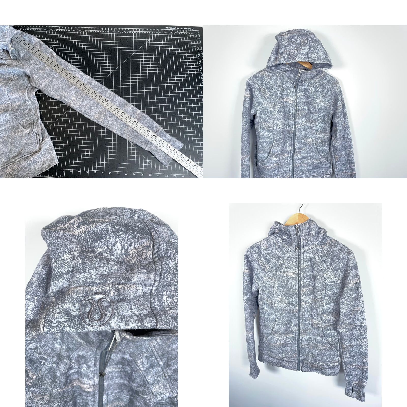 Lululemon VINTAGE Lululemon Scuba Hoodie Women 8 Gray Full Zip Mock Neck 2019 Size M / US 6-8 / IT 42-44 - 8 Thumbnail
