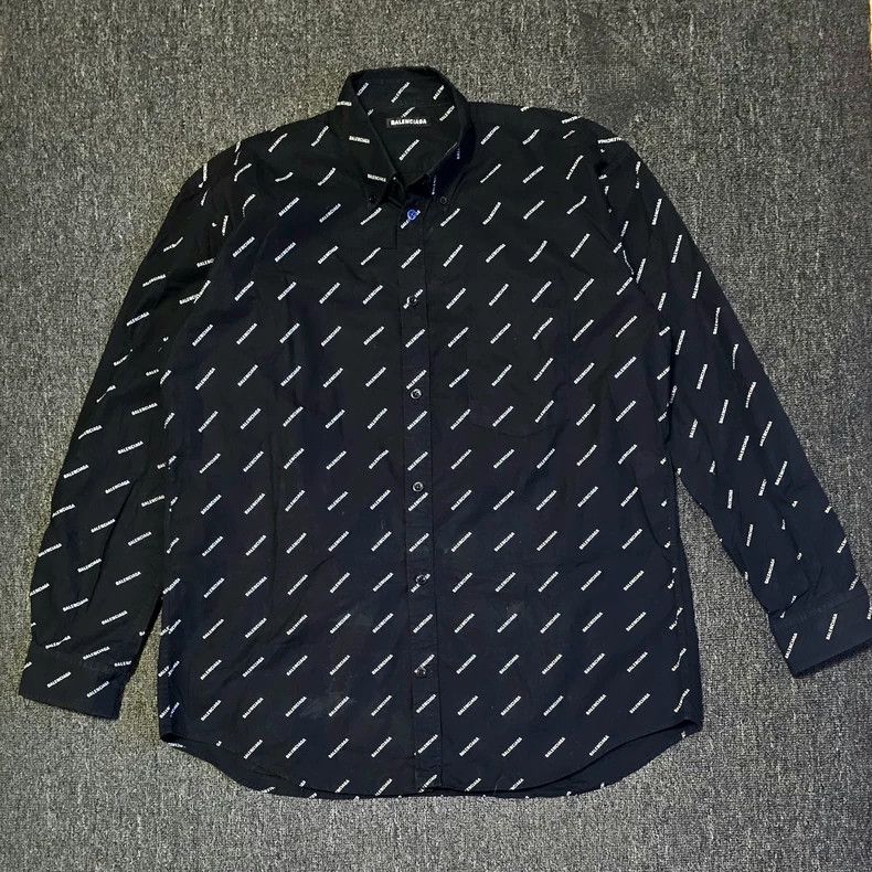 Balenciaga Balenciaga Oversized Logo Print Shirt-yf Size US M / EU 48-50 / 2 - 1 Thumbnail