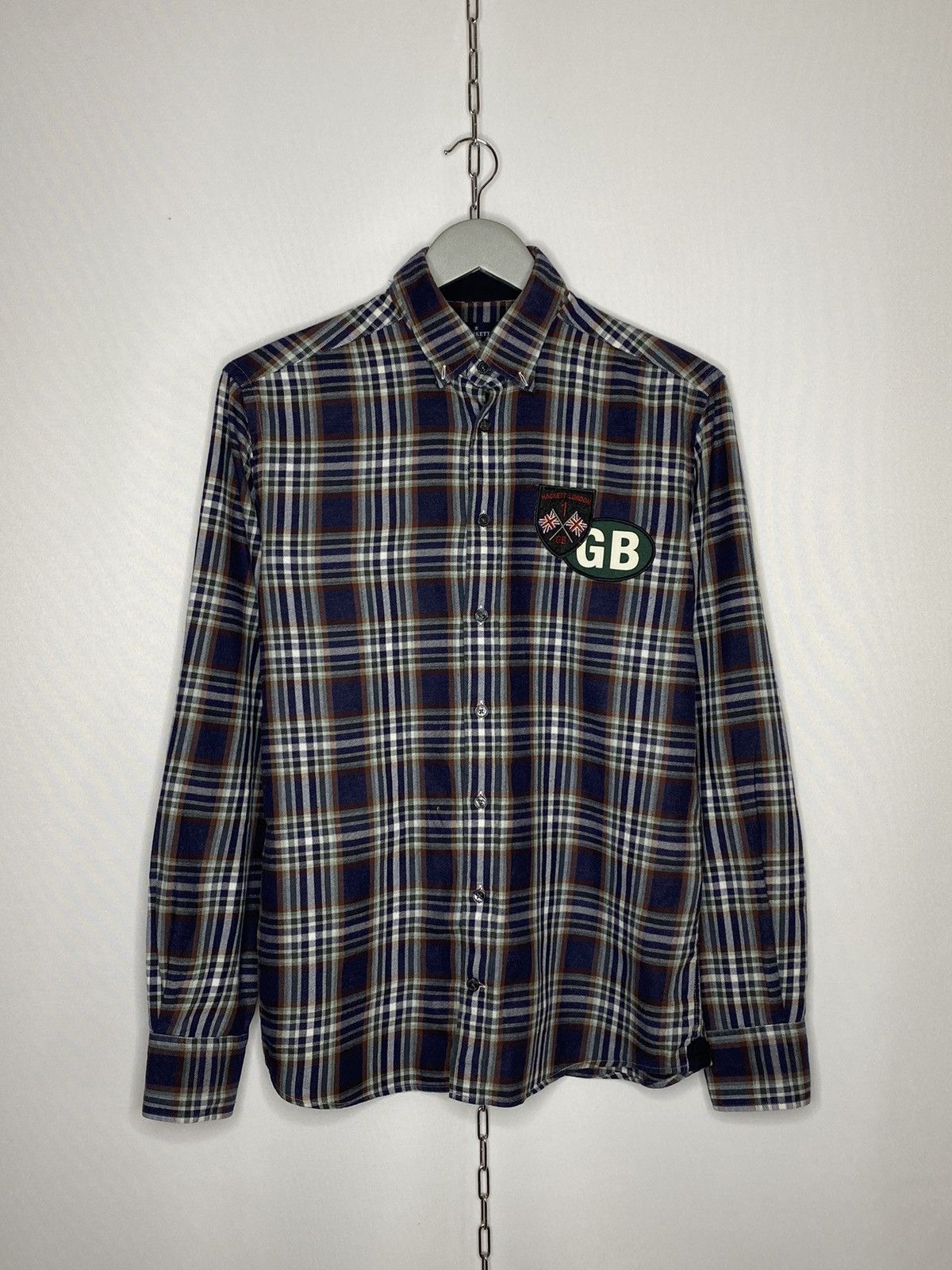 Hackett × Vintage 🔥Vintage Hackett London Plaid Essential Logo GB Shirt🔥 Size US S / EU 44-46 / 1 - 1 Thumbnail