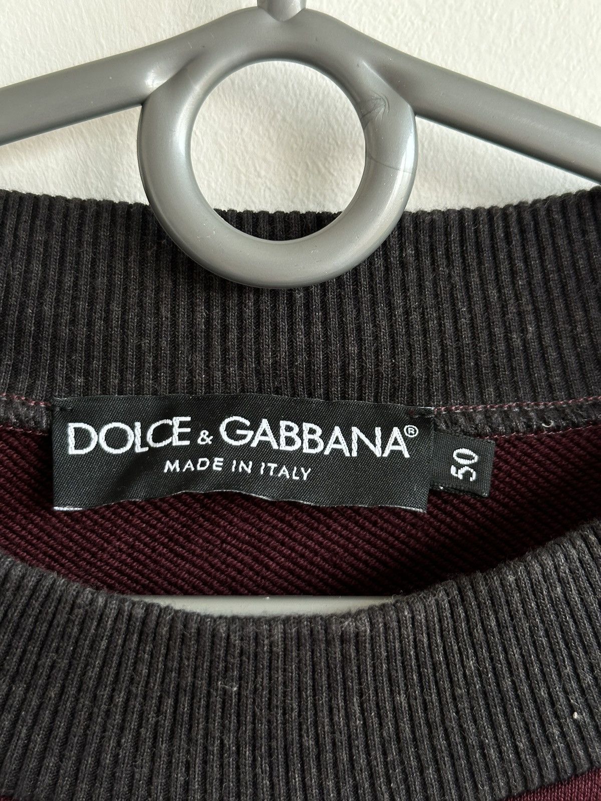 Dolce & Gabbana Dolce & Gabbana Cherry Dark Red Big Logo Sweatshirt Size 50 Size US M / EU 48-50 / 2 - 7 Thumbnail