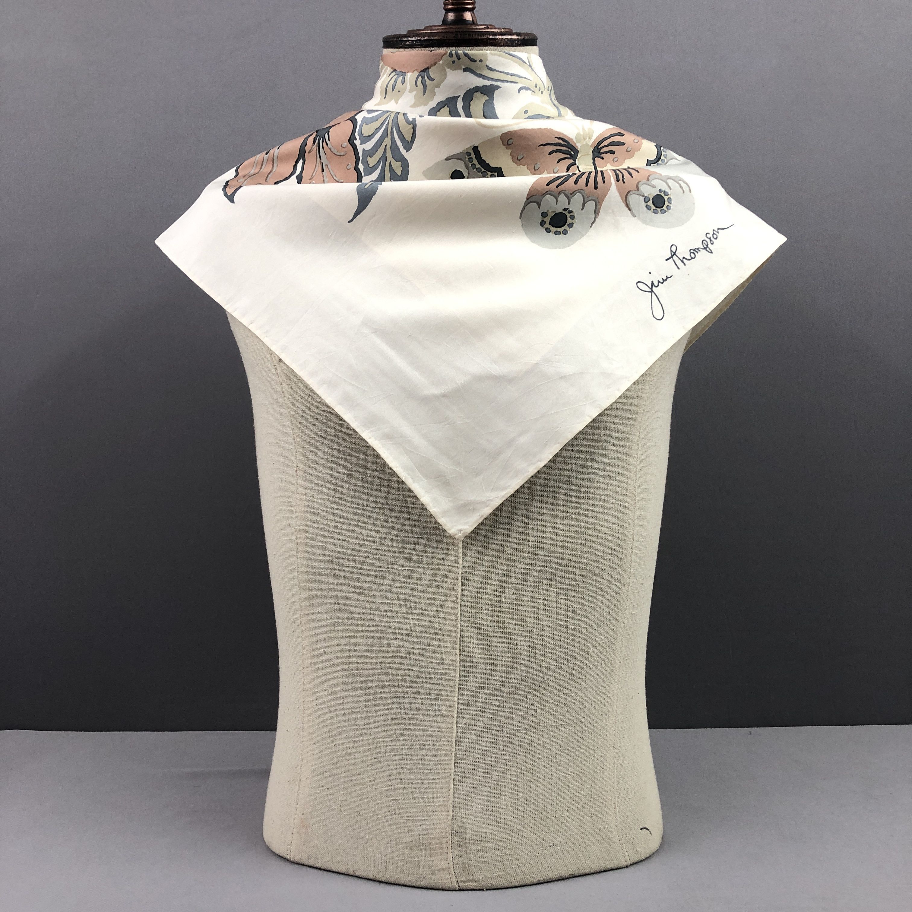 Jim Thompson × Vintage Vintage Jim Thompson SILK Scarf Twill Stole Wraps Scarves Size ONE SIZE - 20 Thumbnail