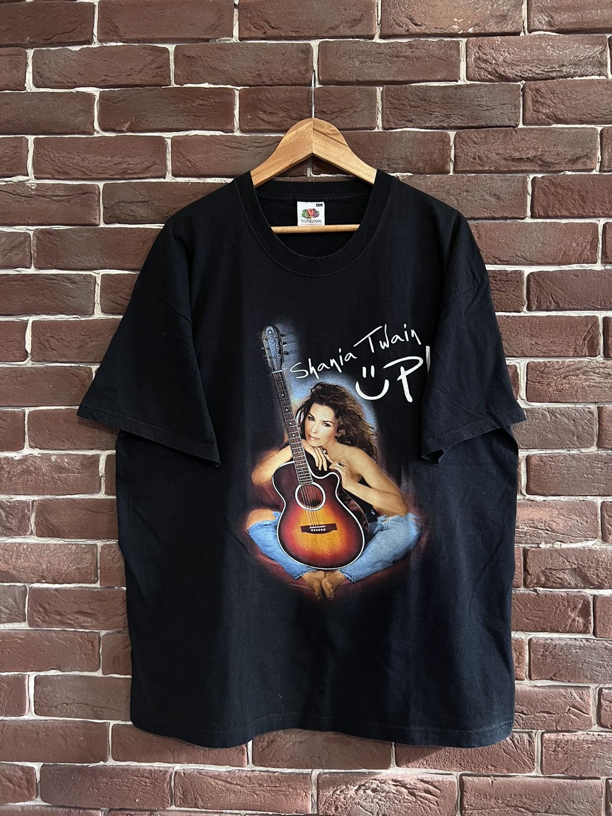 image of Band Tees x Tour Tee Vintage Shania Twain 2003 Up Double Sided Tour Band T-Shirt in Black (Size XL)