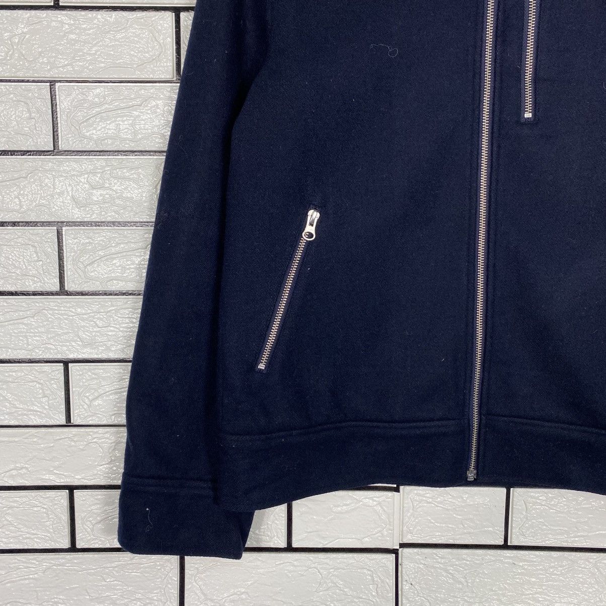 Japanese Brand 📌Vintage Indigo Bomber Wool Jacket Simplicate Issey Miyake Size US M / EU 48-50 / 2 - 5 Thumbnail