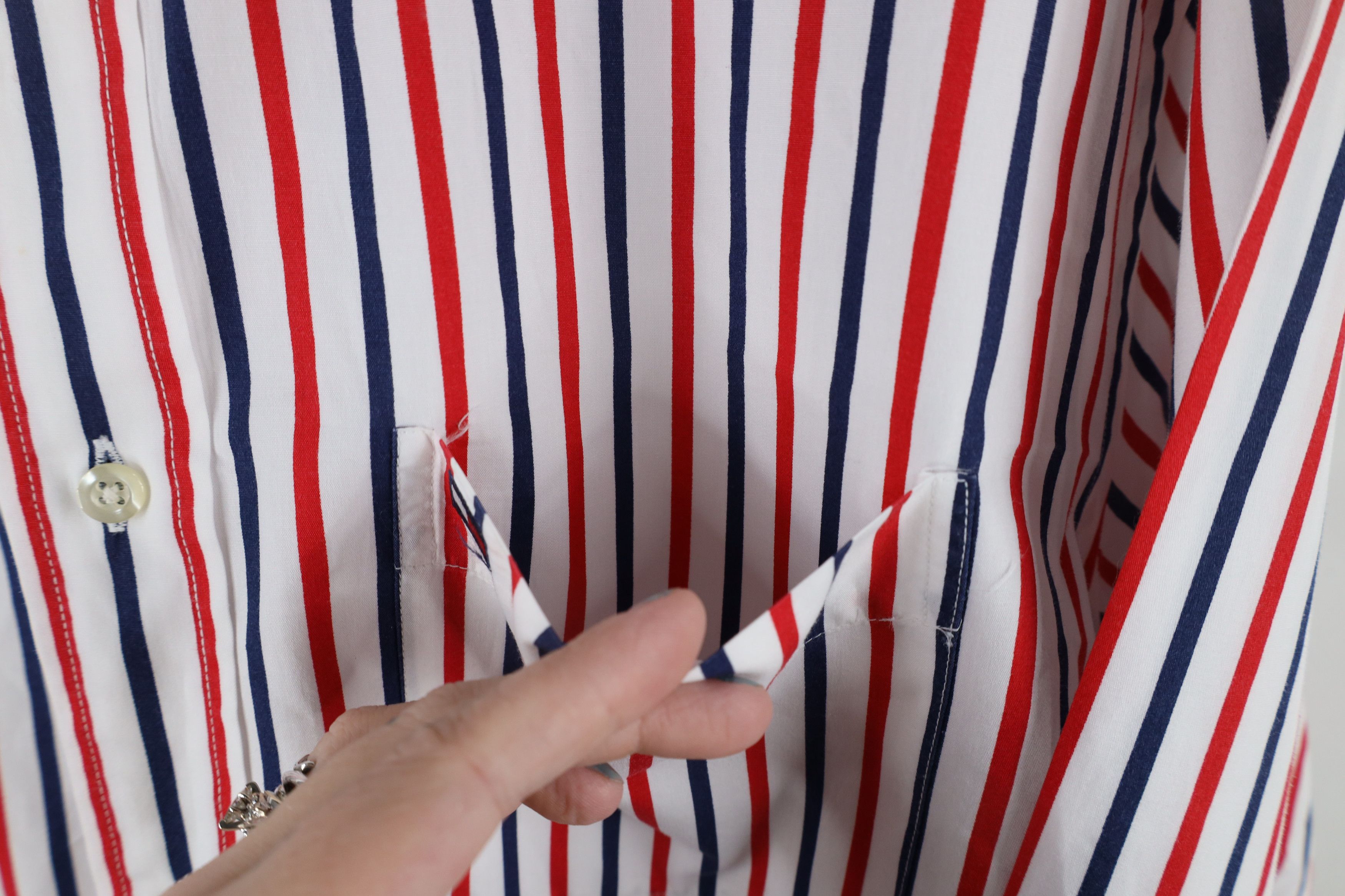 Tommy Hilfiger × Vintage Vintage 90s Tommy Hilfiger Block Collared Button Down Shirt Size US M / EU 48-50 / 2 - 5 Thumbnail