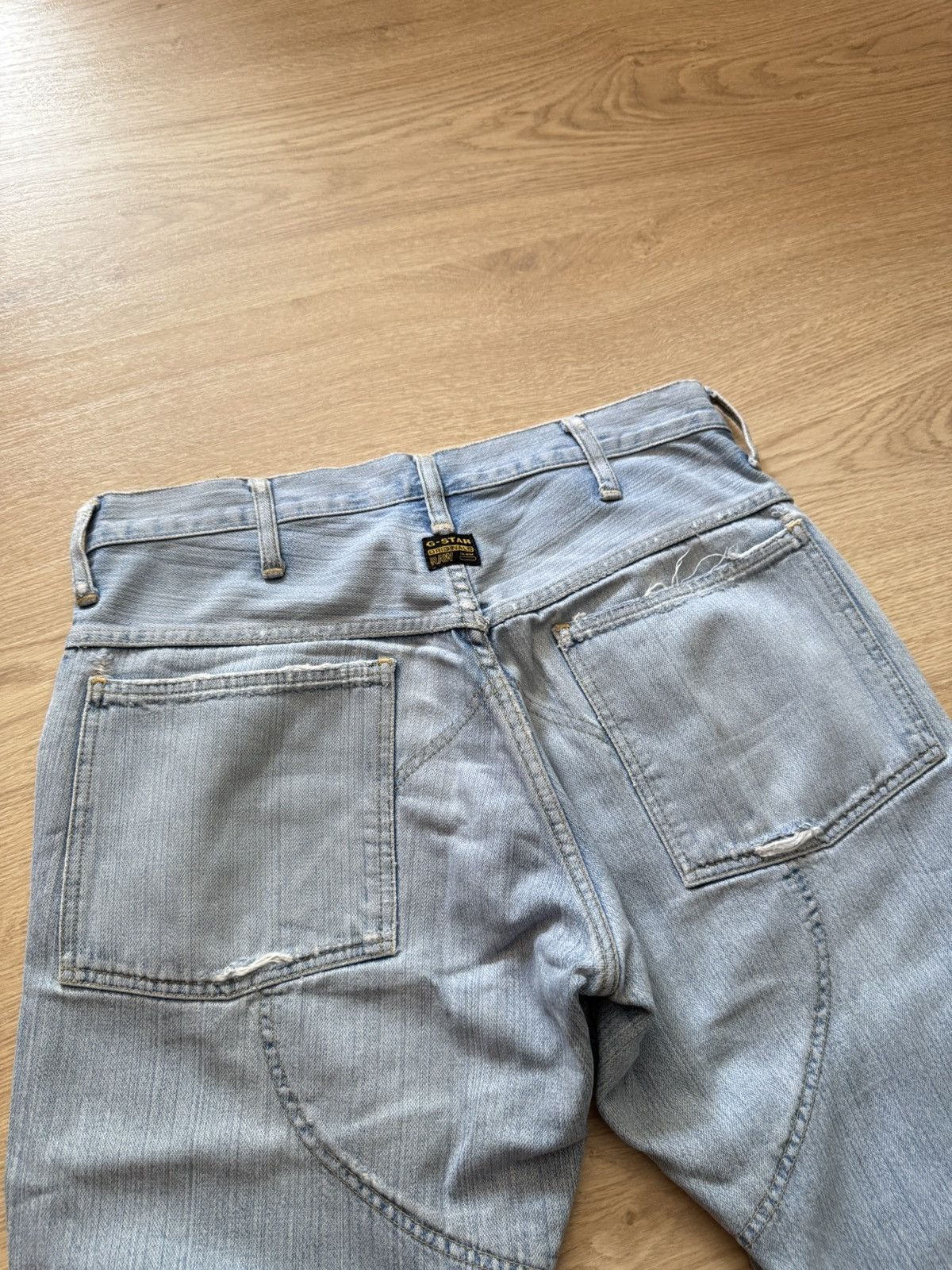 G-Star Vintage 00’s G-Star y2k Blue Moto Racing Jeans Pants Size US 31 - 6 Thumbnail