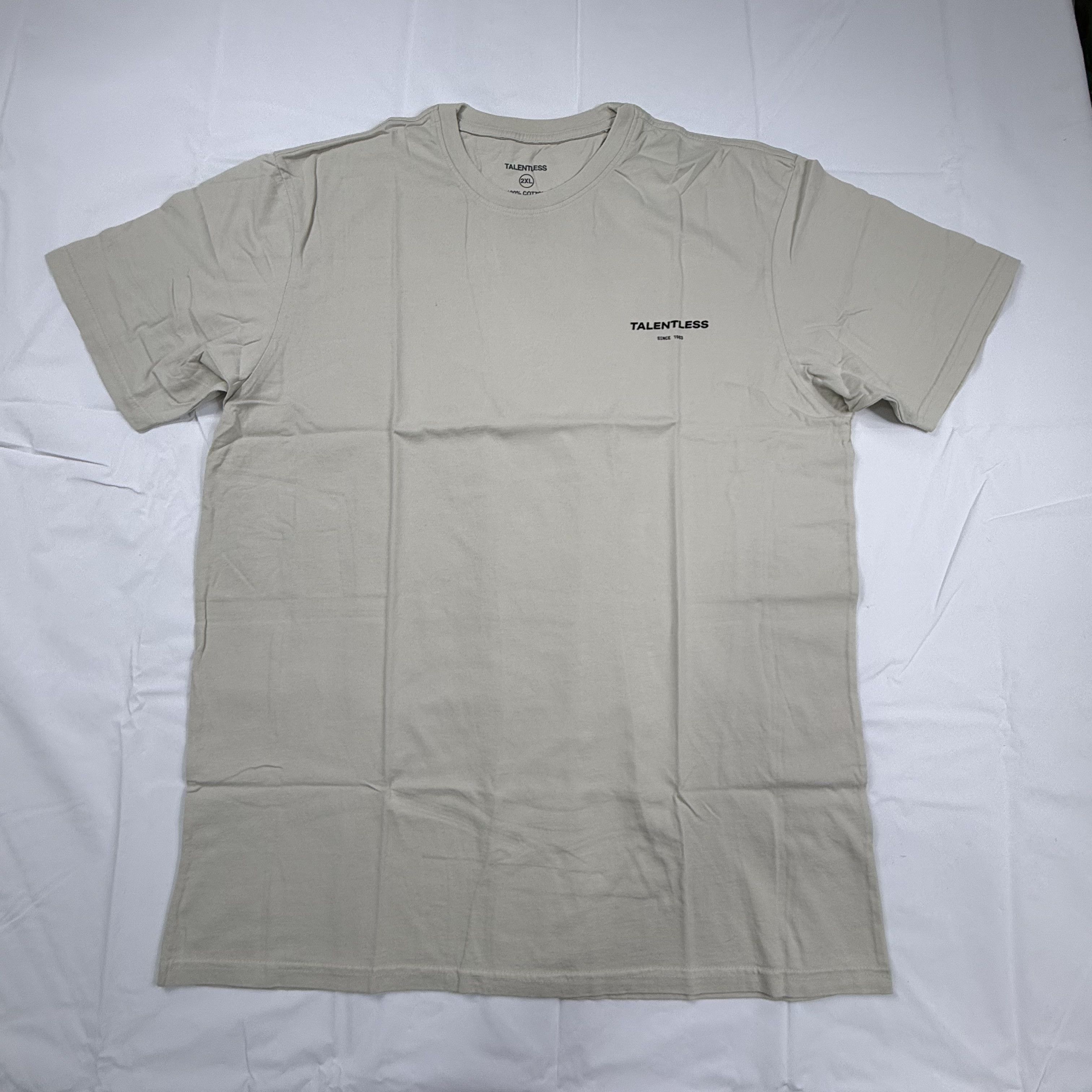Talentless Talentless Mens 2XL Tan Beige Logo T-Shirt Made in USA Size US XXL / EU 58 / 5 - 2 Thumbnail