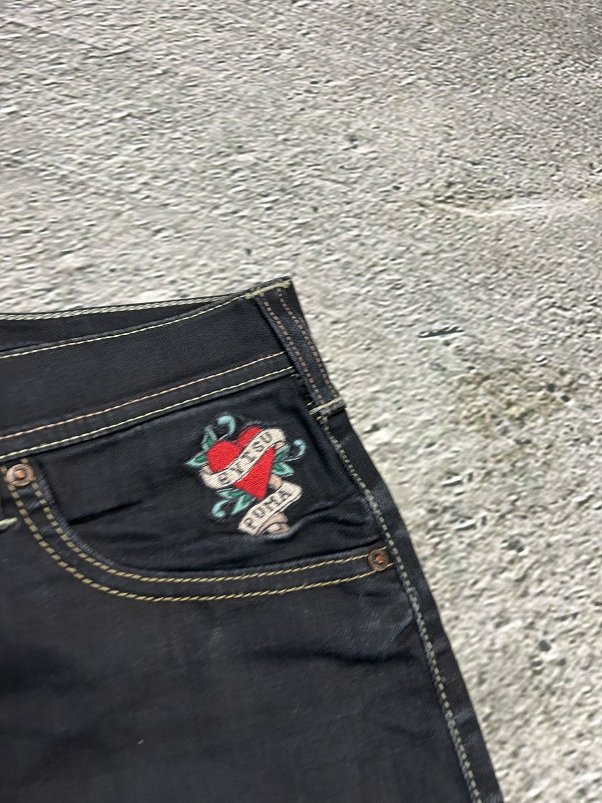 Evisu × Japanese Brand × Puma Evisu x Puma vintage black skirt seagulls Y2K Size 31" - 5 Thumbnail