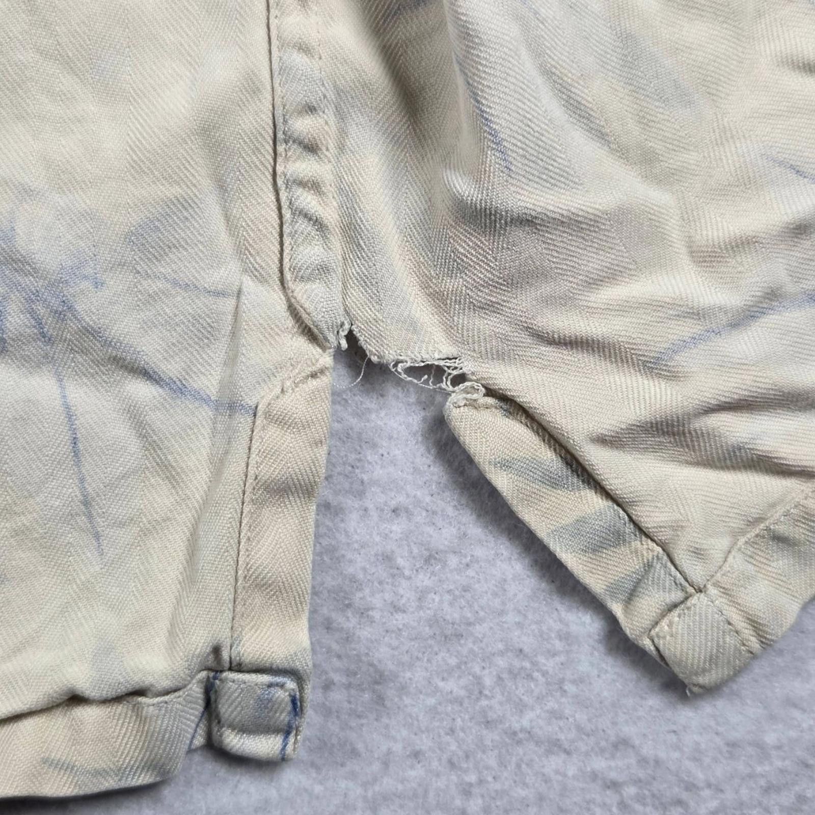 Tommy Bahama Tommy Bahama Men L Cream Tropical Leaf Print 100% Silk Size US L / EU 52-54 / 3 - 6 Thumbnail