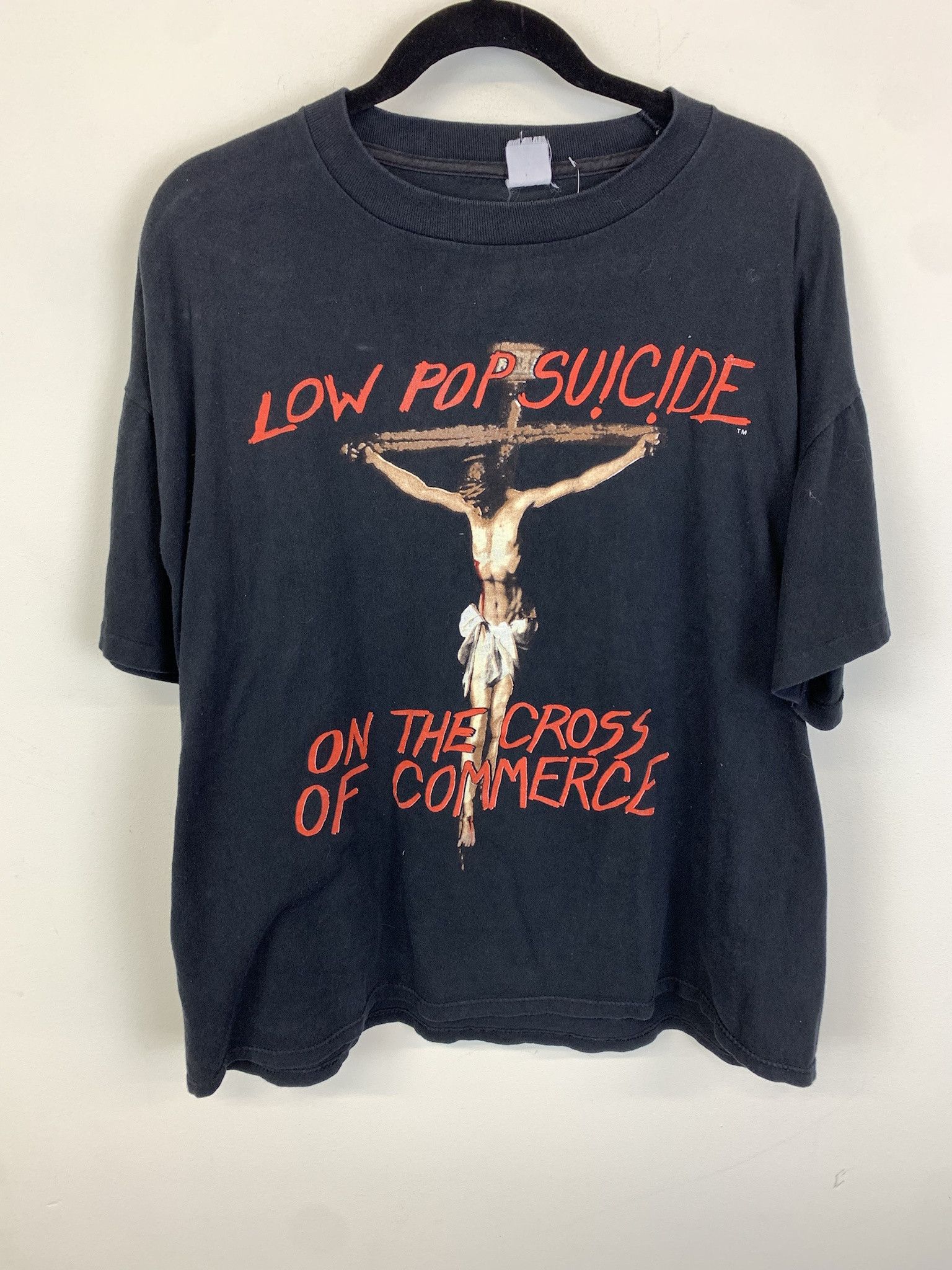 Vintage Low Pop Suicide On The Cross of Commerce Band Tee Shirt Size XL