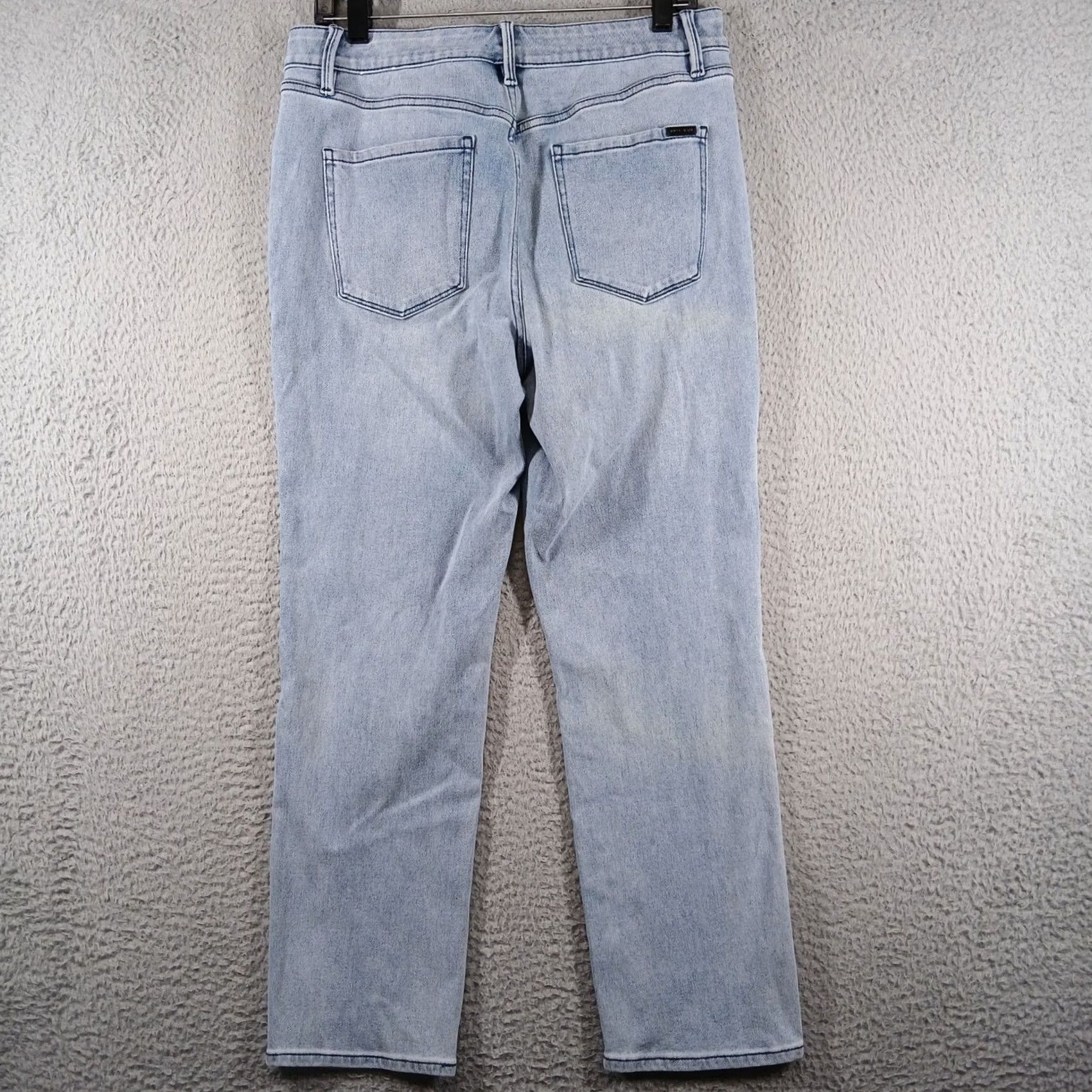 White House Black Market VINTAGE? No. White House Black Market The Straight High Rise Stretch Jeans 10 Blue EUC Size 24" / US 00 / IT 34 - 3 Thumbnail