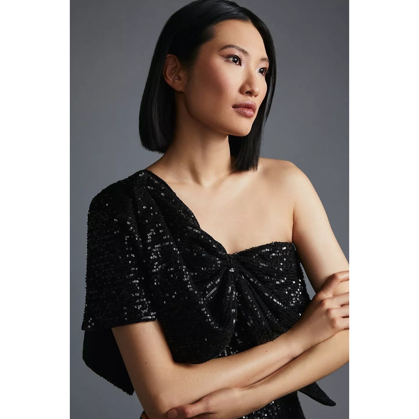 unusual prom dresses Chic A-line Scoop Long Sleeve Unique Prom Dresses Applique Beaded Even –  SELINADRESS main image 1