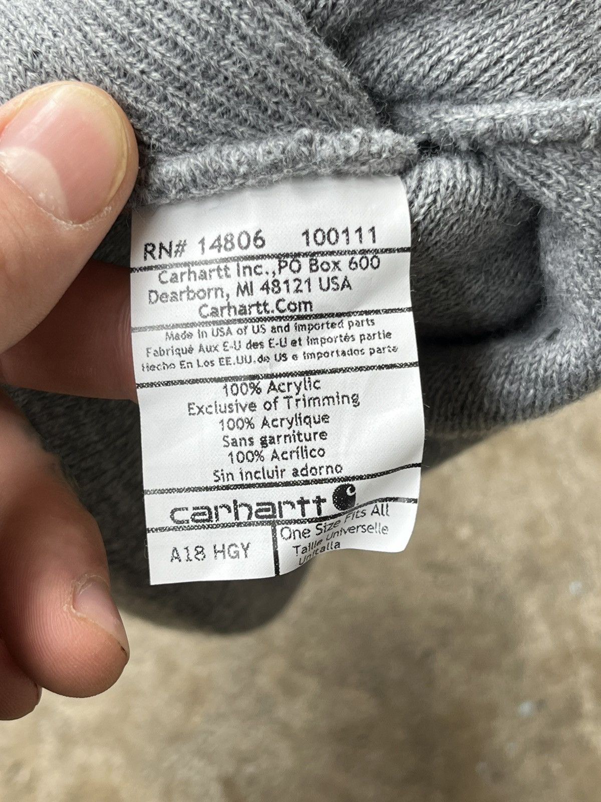 Carhartt Gray Carhartt Beanie Size ONE SIZE - 3 Thumbnail