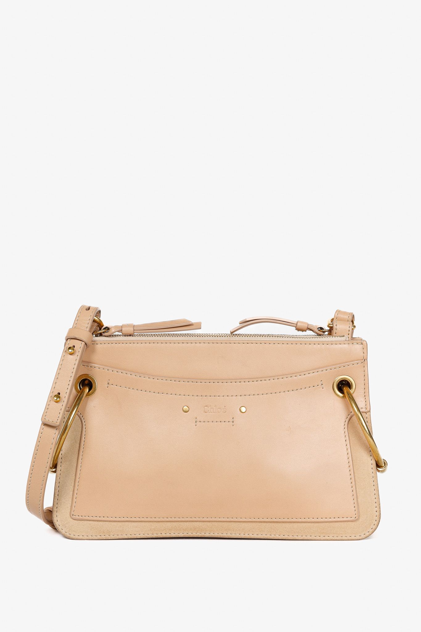 Chloe Chloe Mini Roy Blushy Pink Leather & Suede Crossbody Size ONE SIZE - 1 Thumbnail