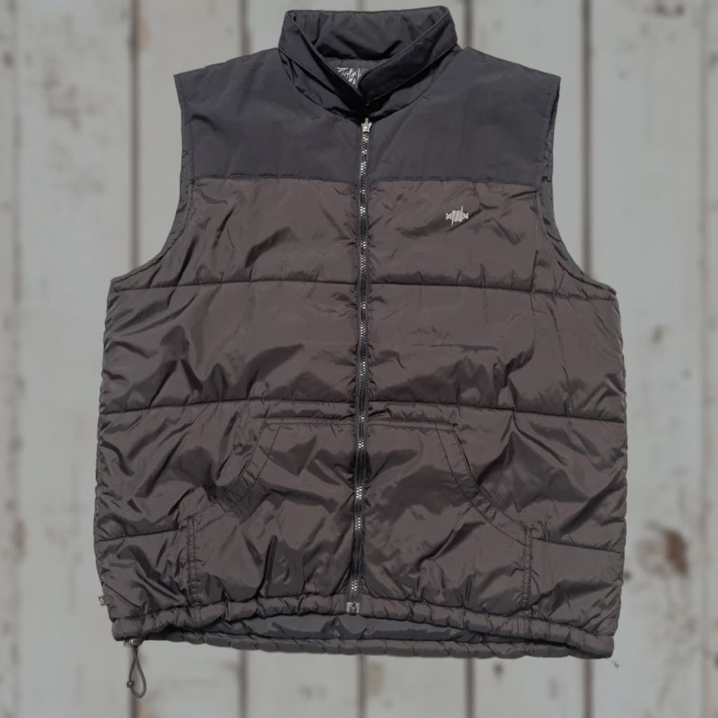 Vintage VINTAGE Recon Stash Graffiti Subware Puffer Style Vest Streetwear Y2K Skate XL Unisex Mens Womens Black Nylon VEST XL Size US XL / EU 56 / 4 - 1 Thumbnail