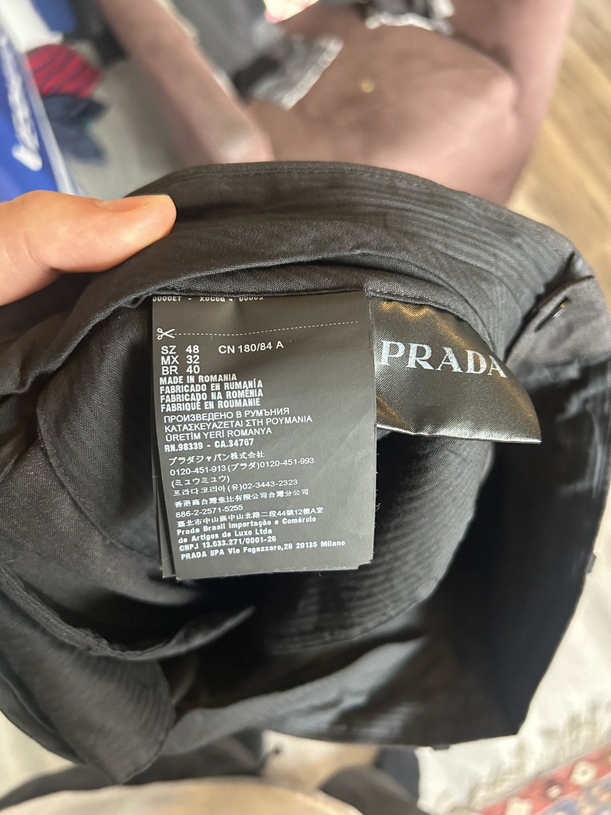 Prada Prada Black Wool Blend Slim Fit Trousers Size US 30 / EU 46 - 16 Thumbnail