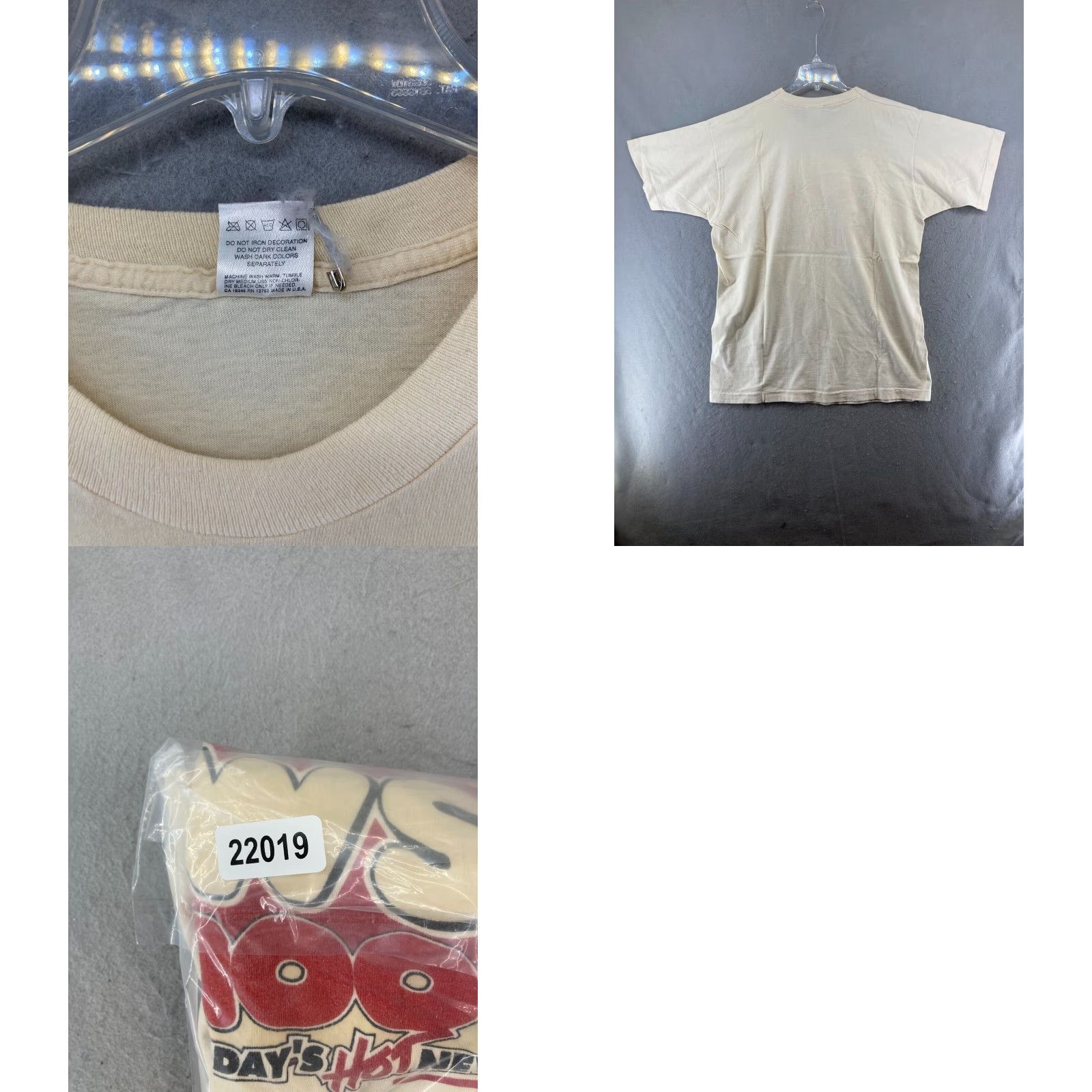 Fruit Of The Loom WSSL 100FM Mens Promo TShirt White XL USA MADE Shirt Mens XL White USA Fruit of the Loom Graphic Print Crew Neck Short Sleeve Jersey Size US XL / EU 56 / 4 - 8 Thumbnail