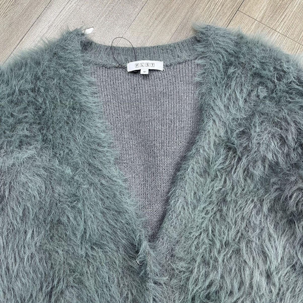Issey Miyake Designer PLST Issey Miyake Faux Fur Fuzzi Cardigan Jacket Size US M / EU 48-50 / 2 - 3 Thumbnail