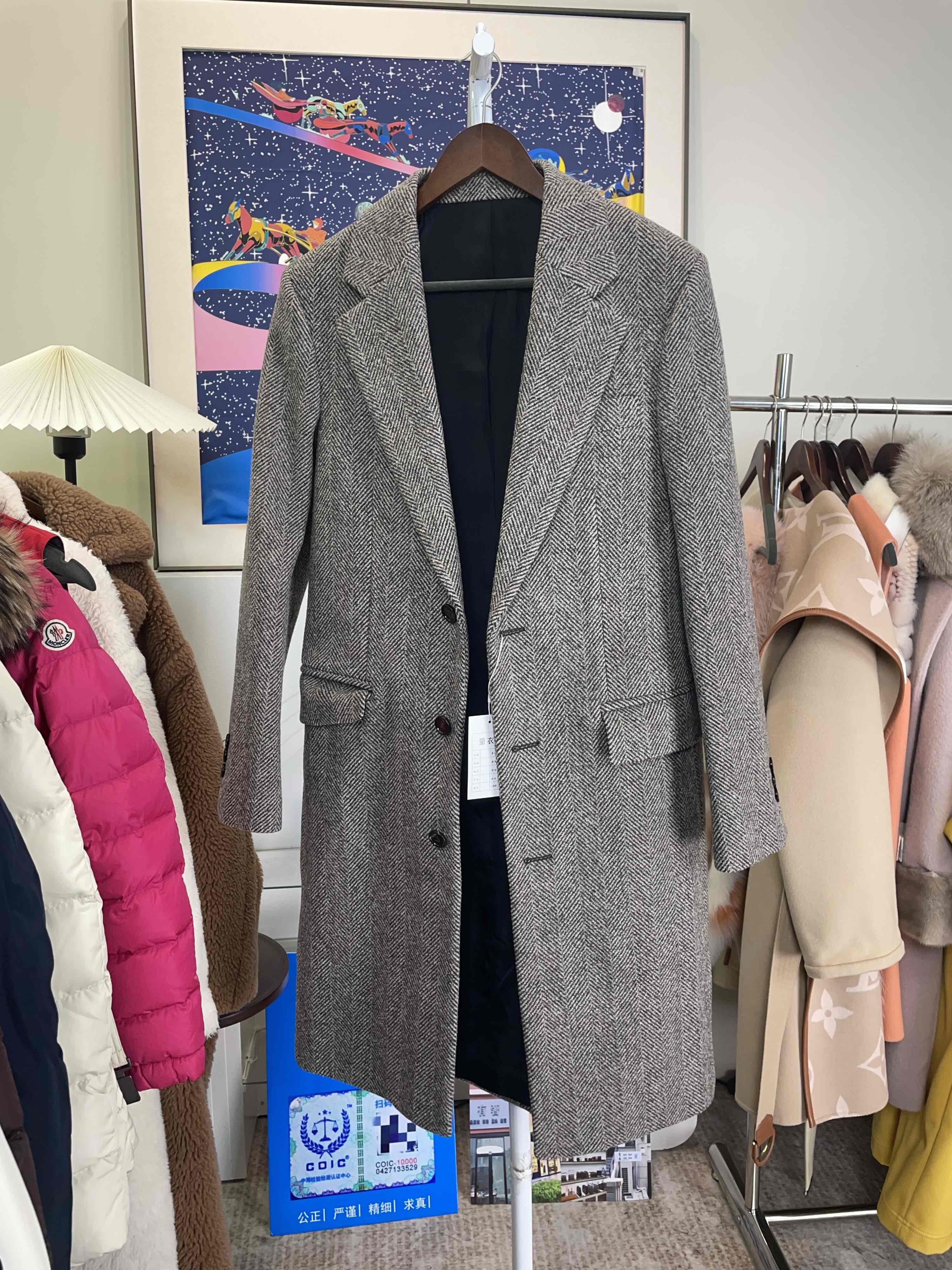 Bottega Veneta Bottega Veneta Herringbone Wool Coat Size 38 Size XS / US 0-2 / IT 36-38 - 1 Thumbnail