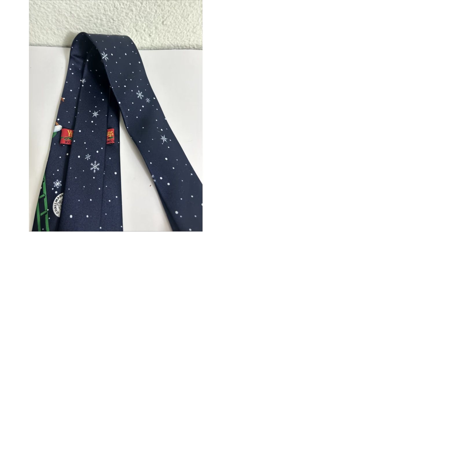 Vintage Yule Tie Christmas Necktie Santa Reindeer Novelty Roof Funny Greetings Holiday Size ONE SIZE - 9 Thumbnail