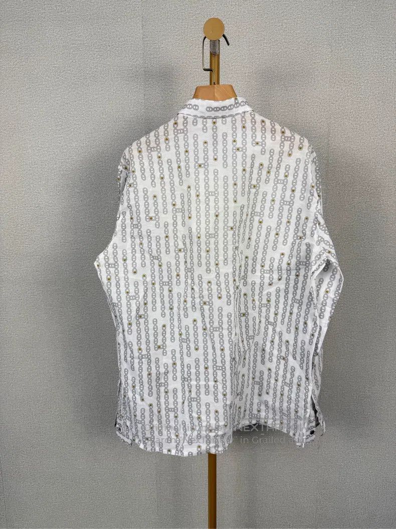 Hermes Hermes All-over printed long-sleeved shirt Size US XXS / EU 40 - 2 Thumbnail