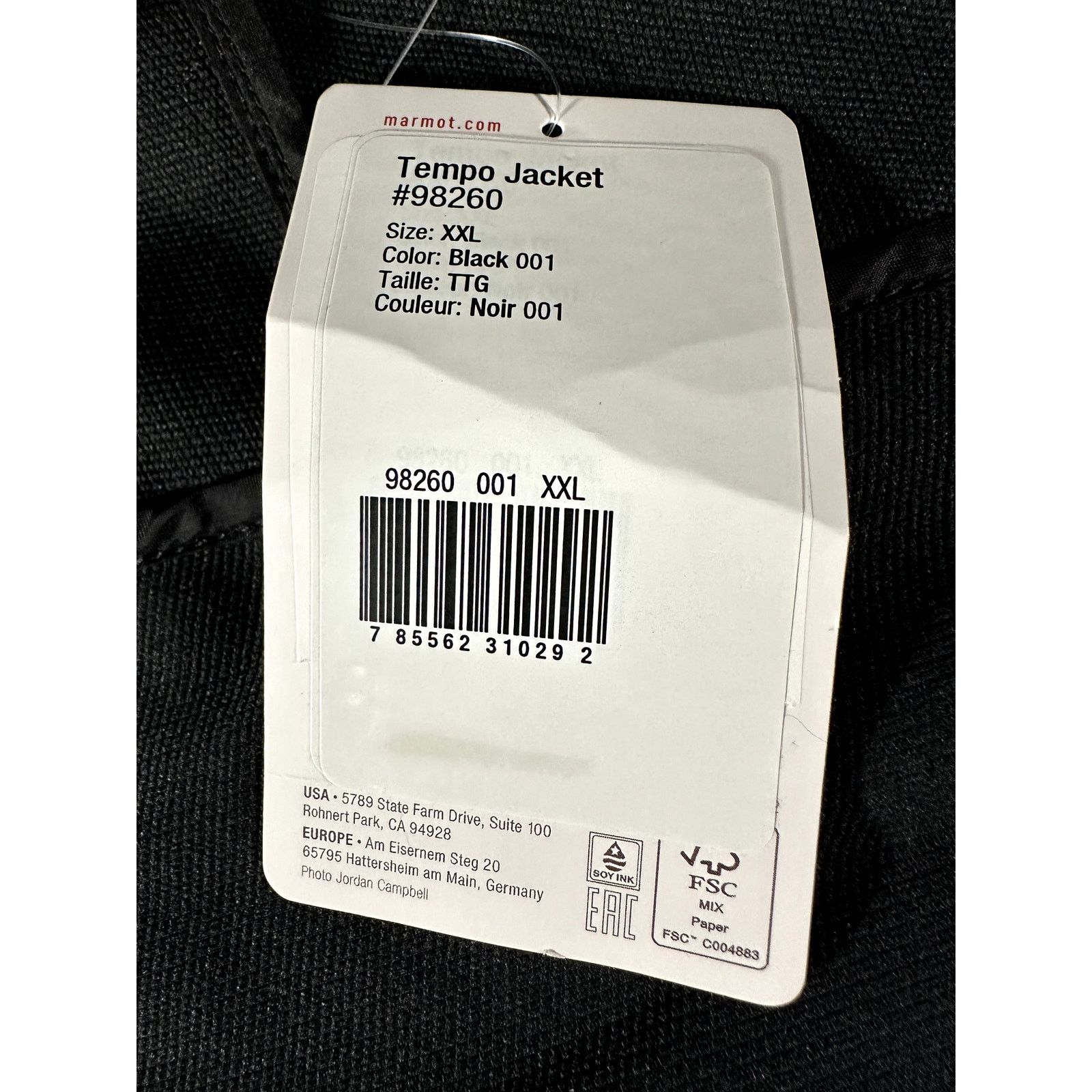 Marmot NWT Marmot Jacket Men XXL Tempo Black Softshell Jacket Genie Size US XXL / EU 58 / 5 - 9 Thumbnail