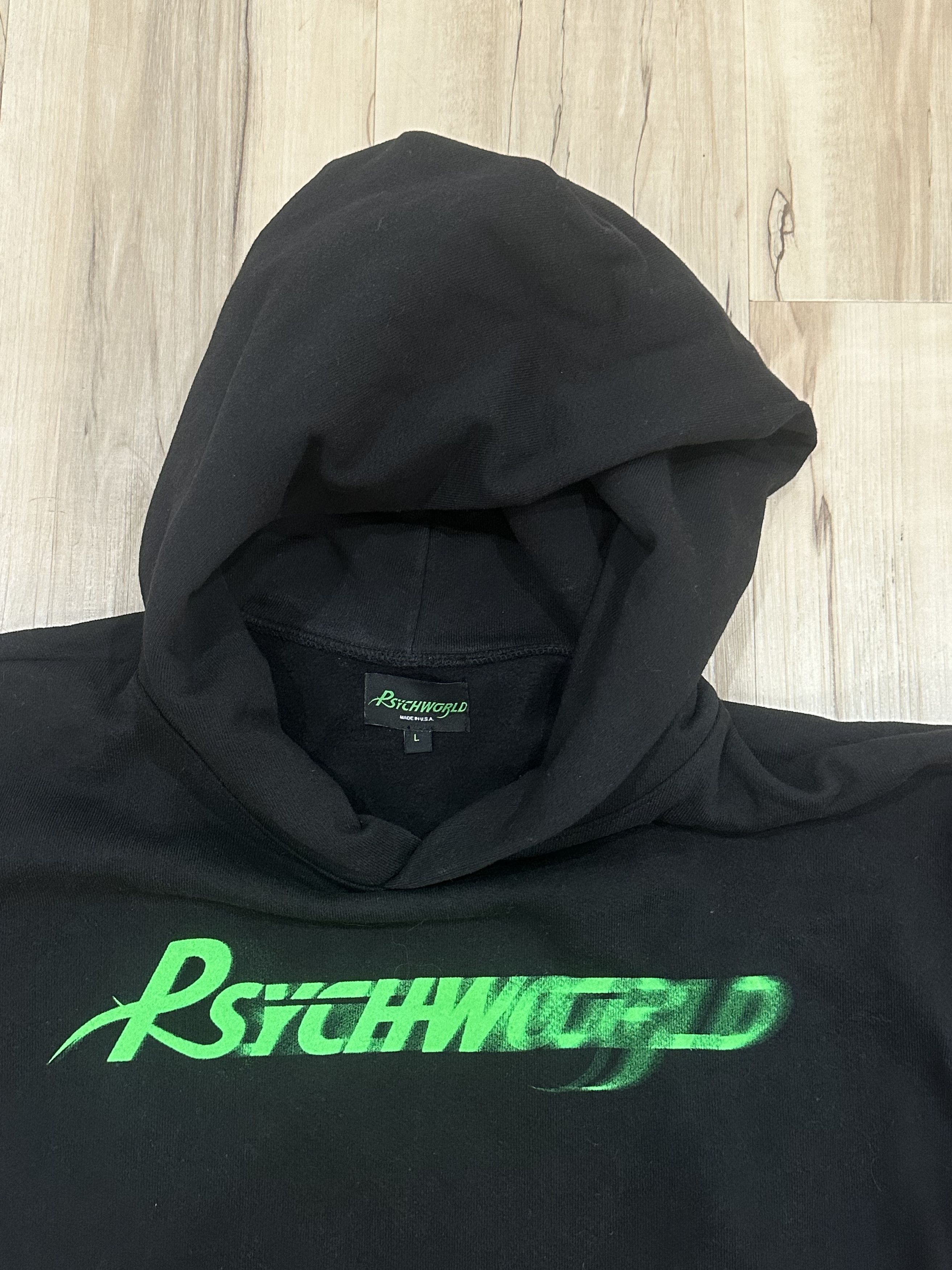 Psychworld Psychworld Black Hoodie – Size L Streetwear Size US L / EU 52-54 / 3 - 4 Thumbnail