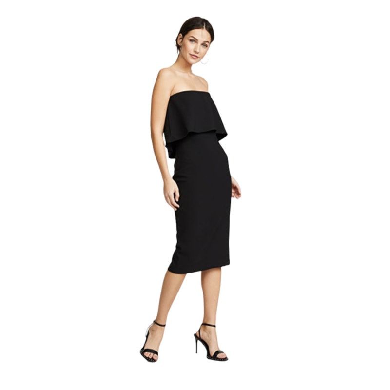 LIKELY Likely Driggs Strapless Black Bodycon Midi Dress Size Small Size XS / US 0-2 / IT 36-38 - 1 Thumbnail