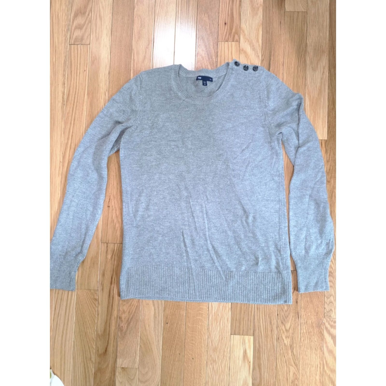 Gap Gap Luxe Pullover Sweater Women's M Gray Crew Neck Long Sleeve Knit Acrylic Size M / US 6-8 / IT 42-44 - 3 Thumbnail