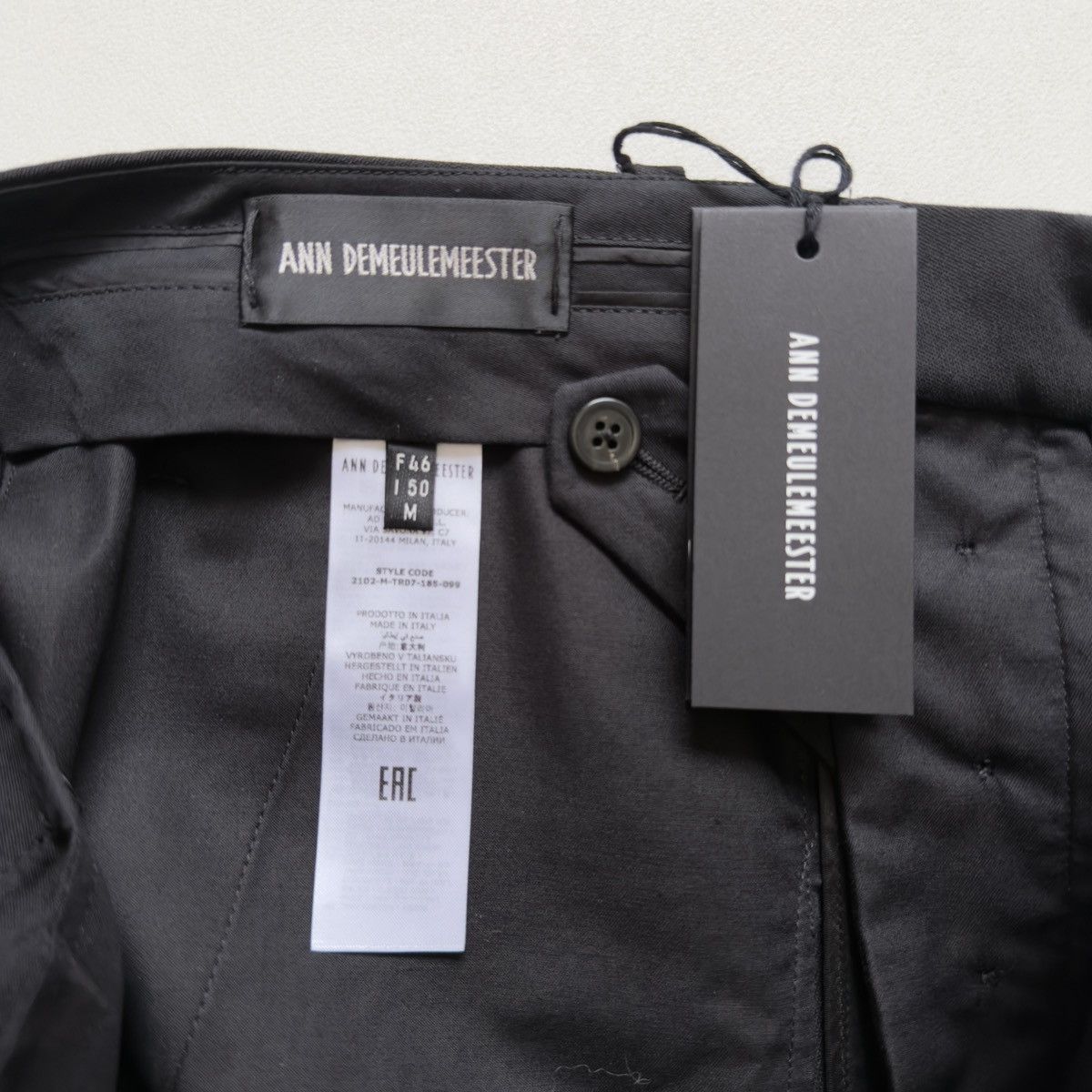 Ann Demeulemeester ‘Stanis’ Black Wool Wide Leg Pants Size US 34 / EU 50 - 4 Thumbnail