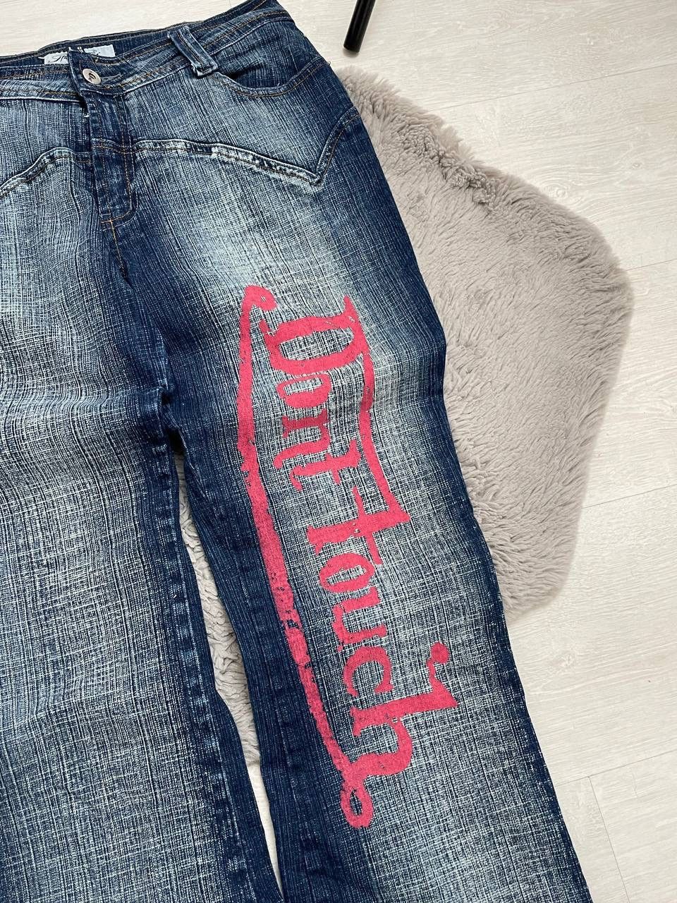 Other Vintage 90’s Baggy Jeans Big CENTER Logo Japanese Style Size US 38 / EU 54 - 3 Thumbnail