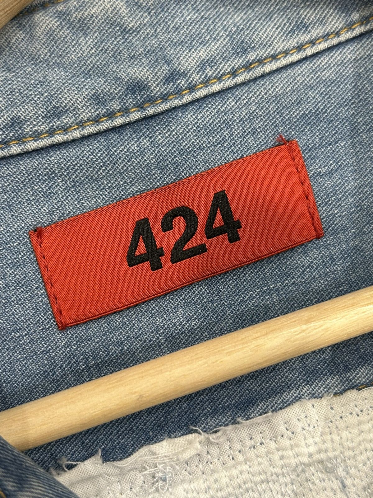 424 424 Distressed Denim Jacket Size US L / EU 52-54 / 3 - 3 Thumbnail