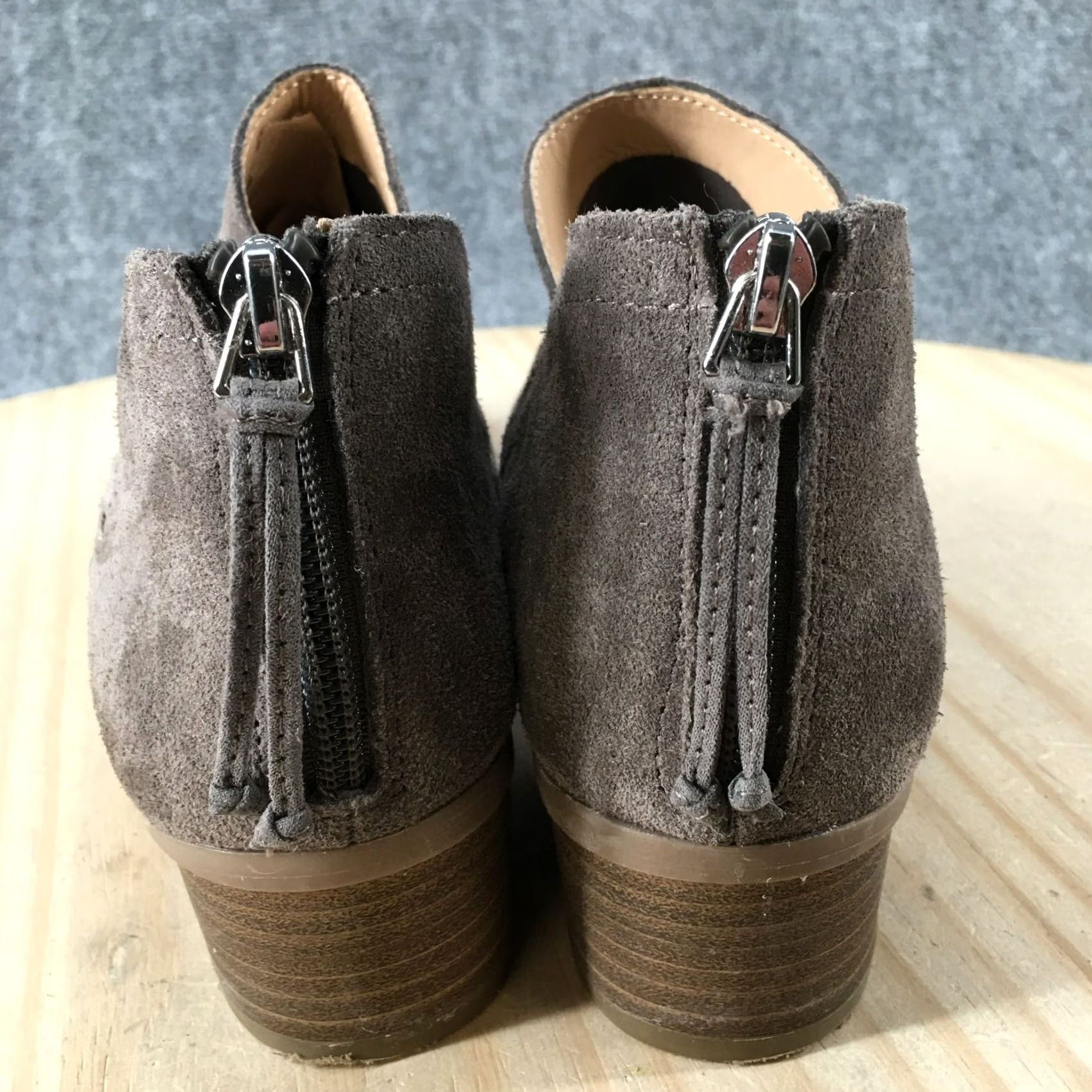 Vintage Reaction Kenneth Cole Boots Womens 8 Side Skip Ankle Booties Beige Leather Zip Size US 8 / IT 38 - 7 Thumbnail