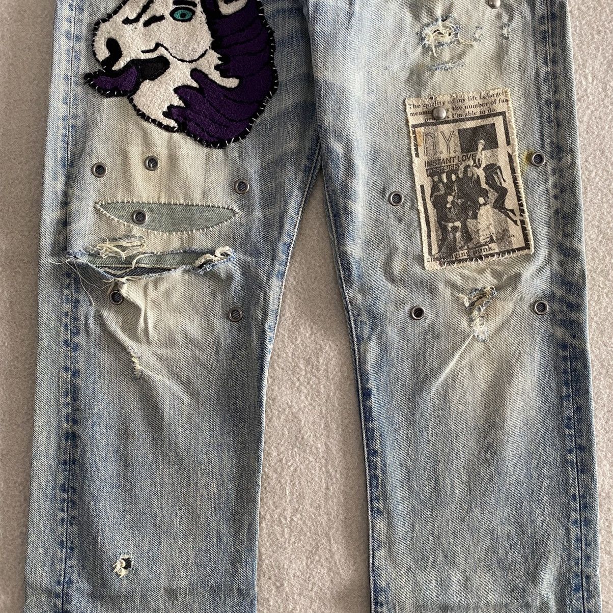 If Six Was Nine × Japanese Brand Rnainc Slang Distressed Sashiko Denim w32 Size US 32 / EU 48 - 3 Thumbnail