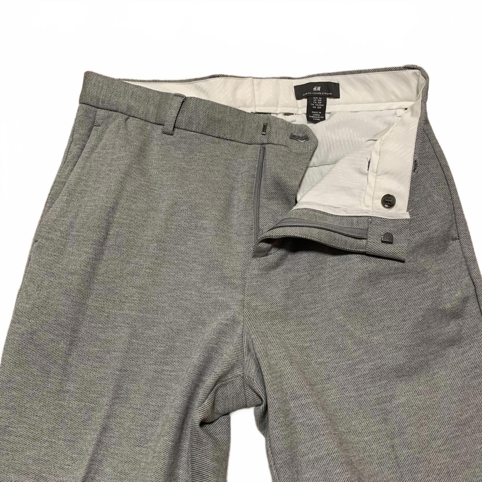 H&M H&M Men's Size 32R Gray Slim Fit Dress Pants W32x28.5L Size 38R - 3 Thumbnail