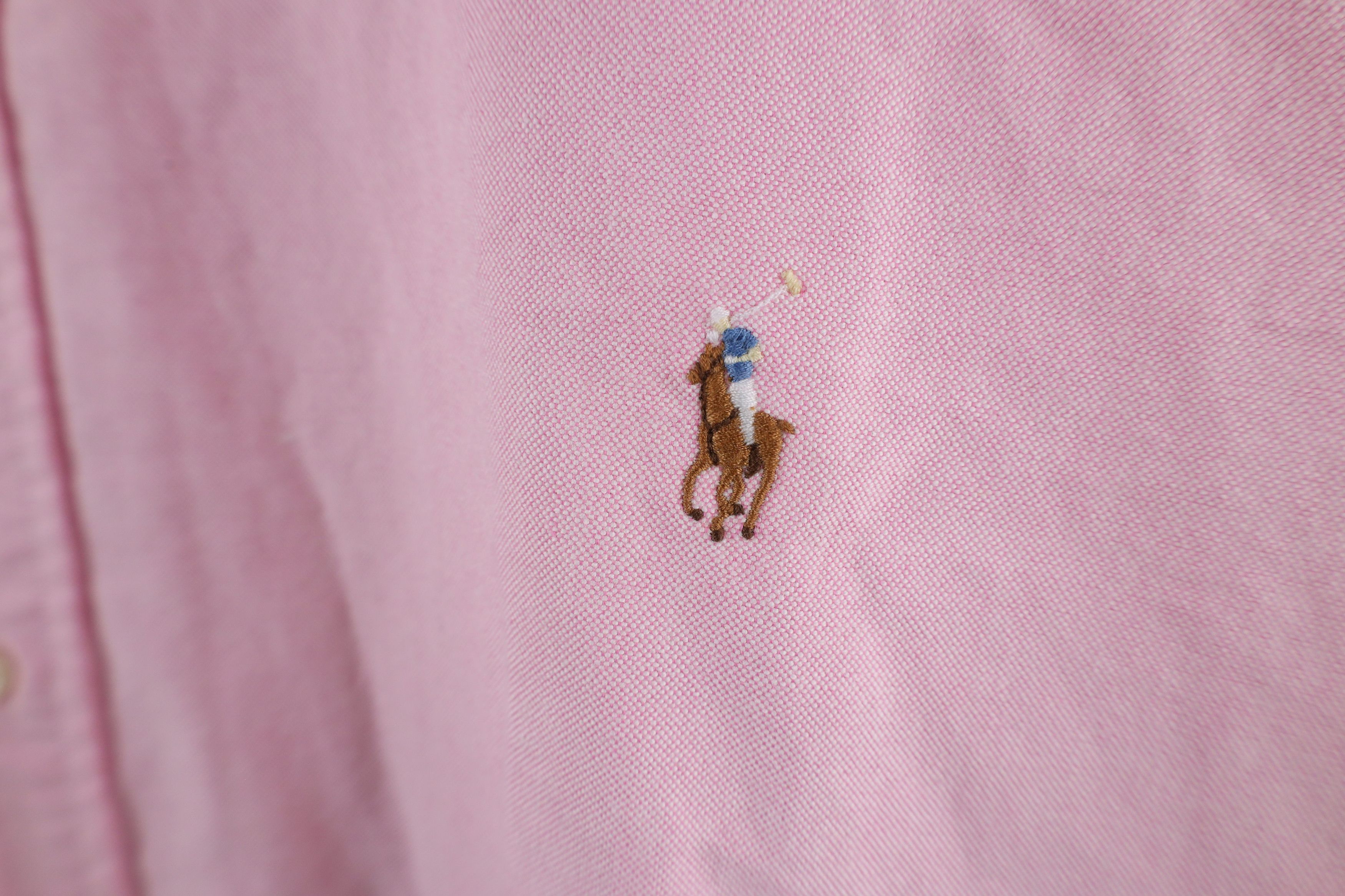 Ralph Lauren × Vintage Vintage 90s Ralph Lauren Short Sleeve Oxford Button Shirt Size US XXL / EU 58 / 5 - 4 Thumbnail